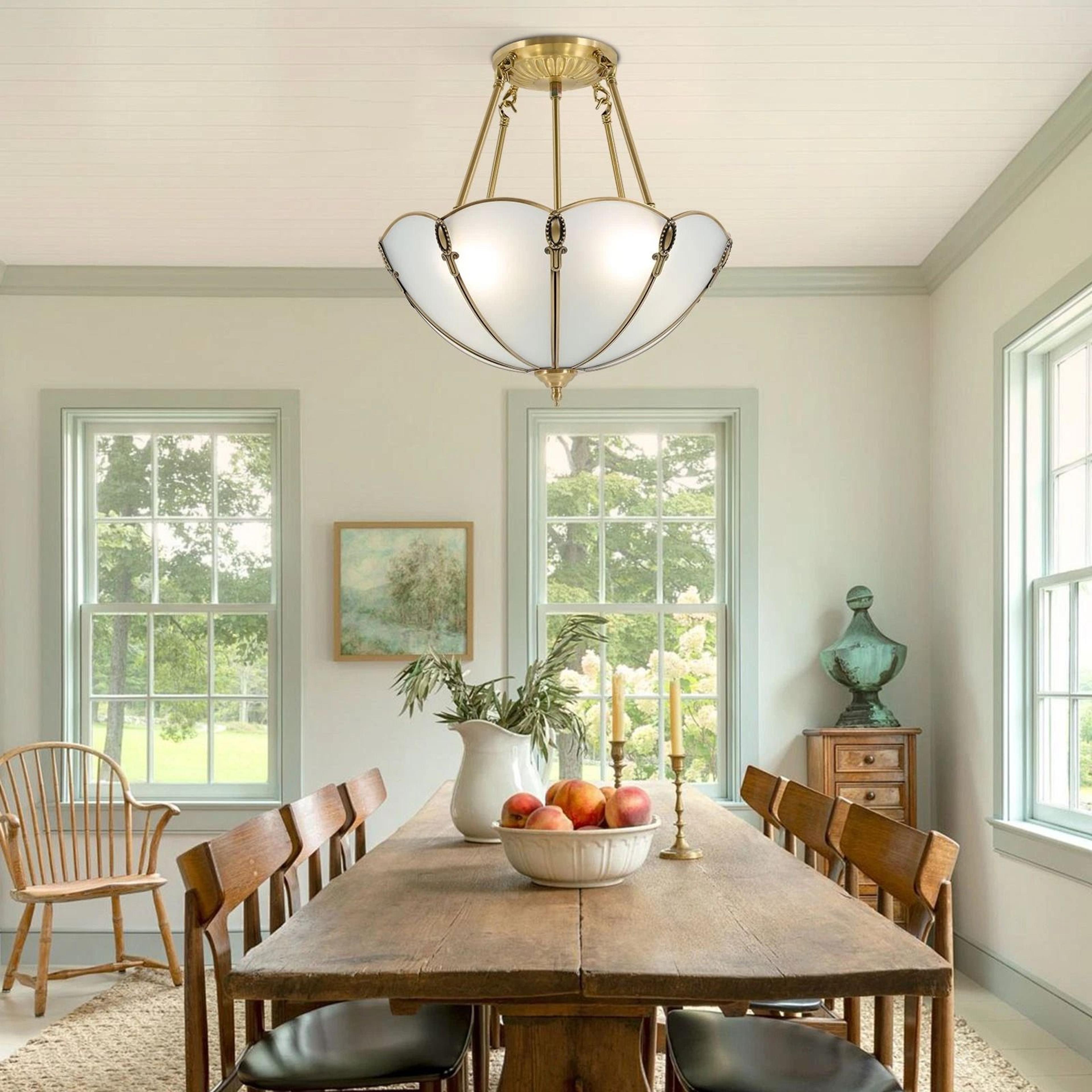 vintage pendant light 4 light antique brass hanging chandelier
