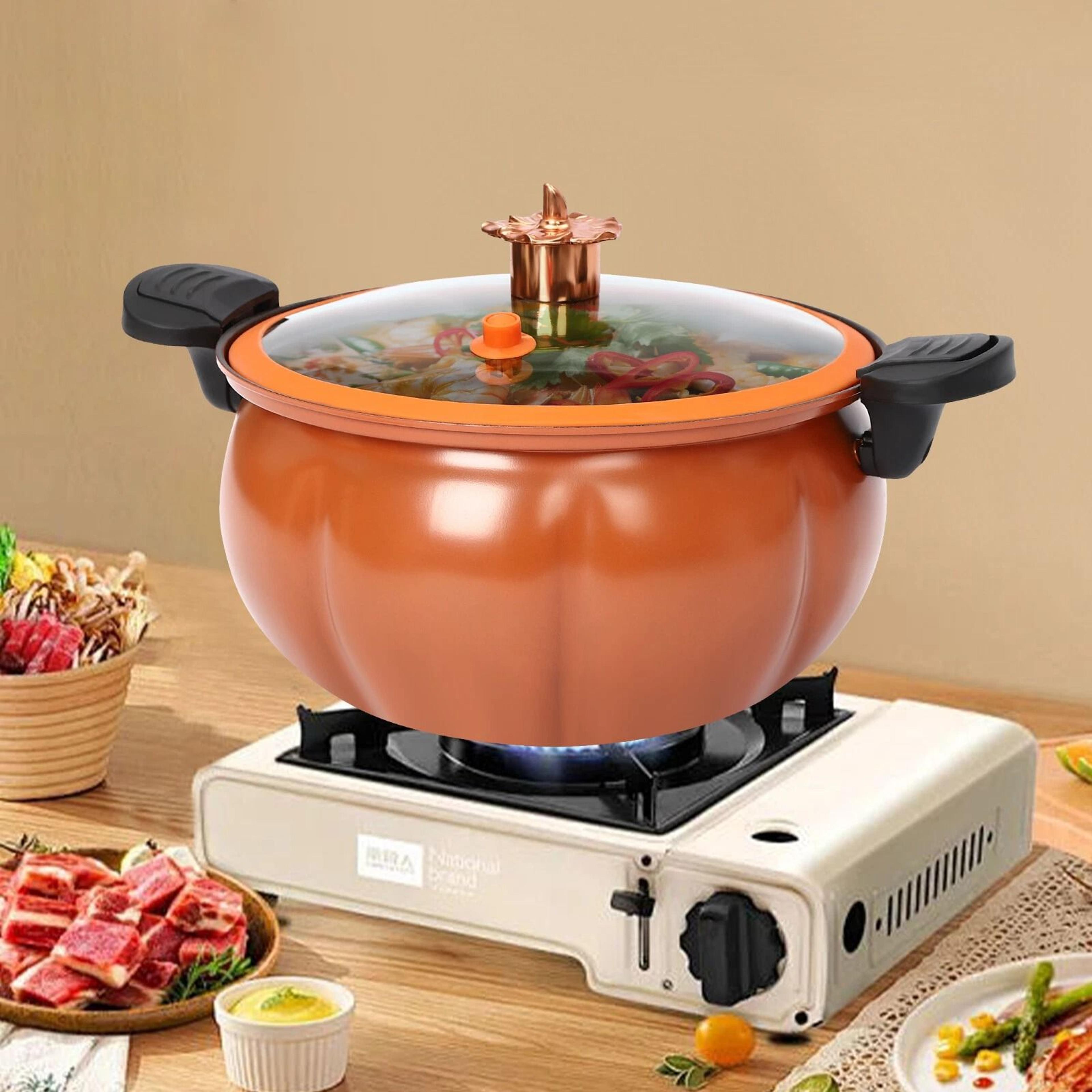 pumpkin shaped micro pressure cooker pot non stick stovetop pressure cooking pot