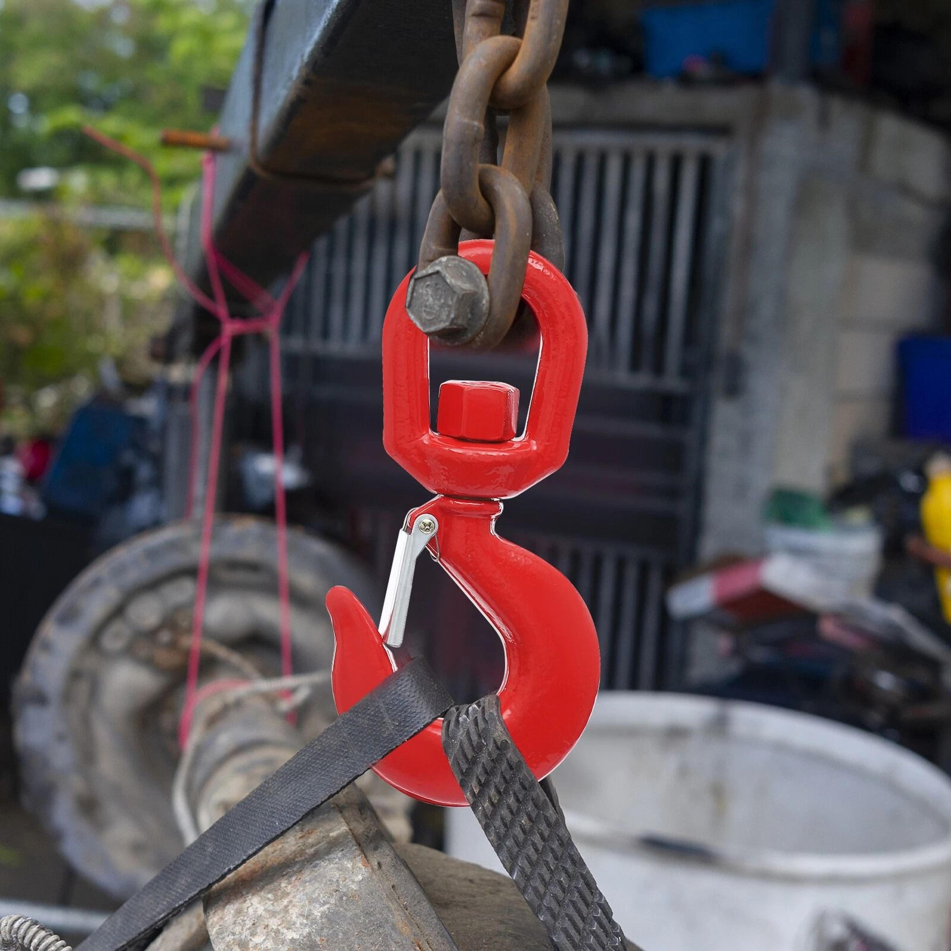 premium 5 ton swivel hook heavy duty lifting hook with safety latch for crane