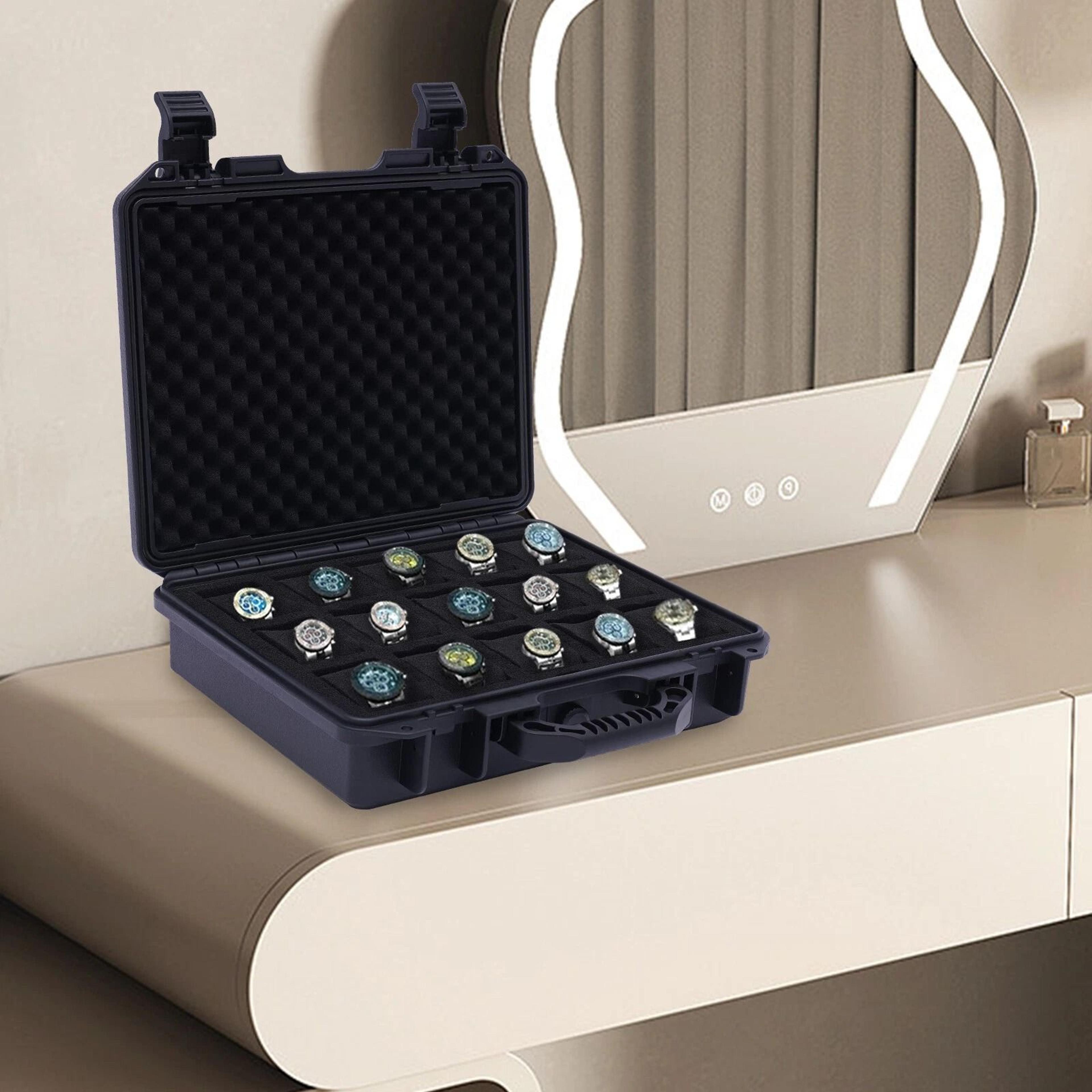 premium slot watch storage box & display case organizer for collectors