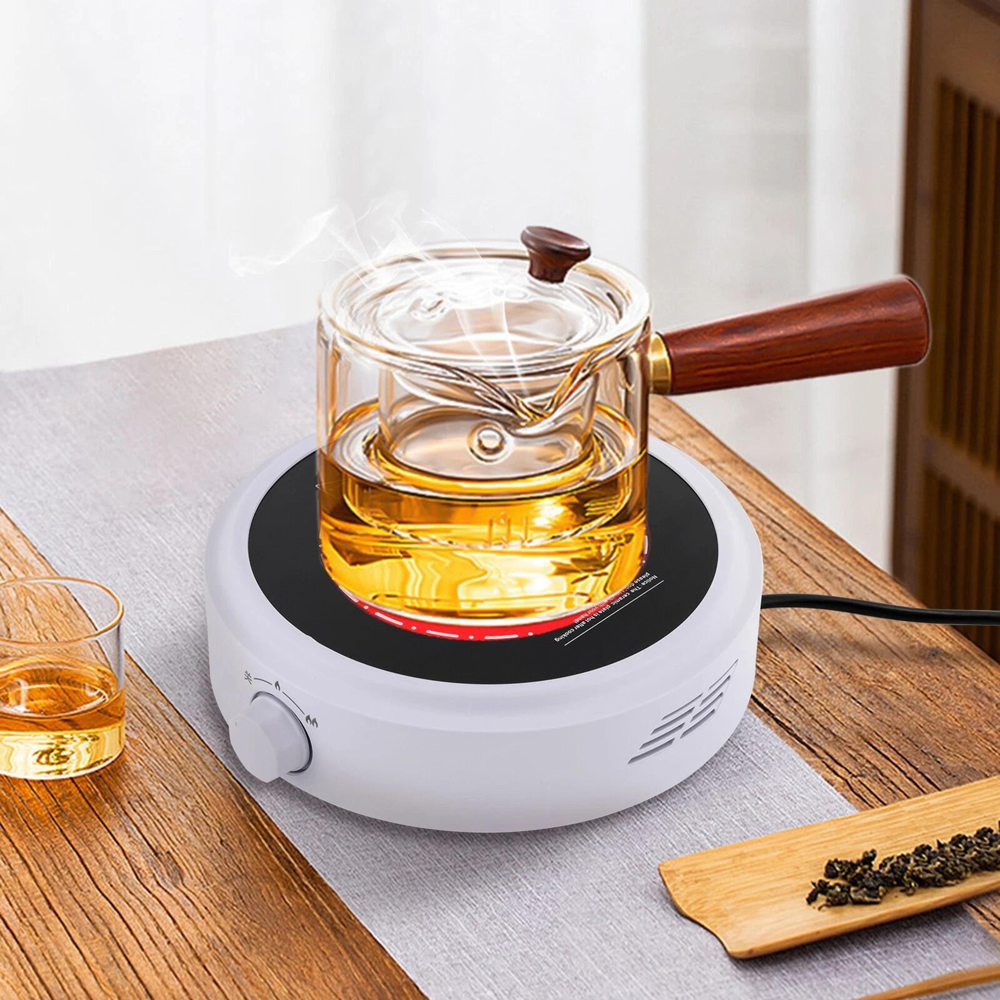 portable mini electric stove with adjustable hot plate for boiling tea & coffee