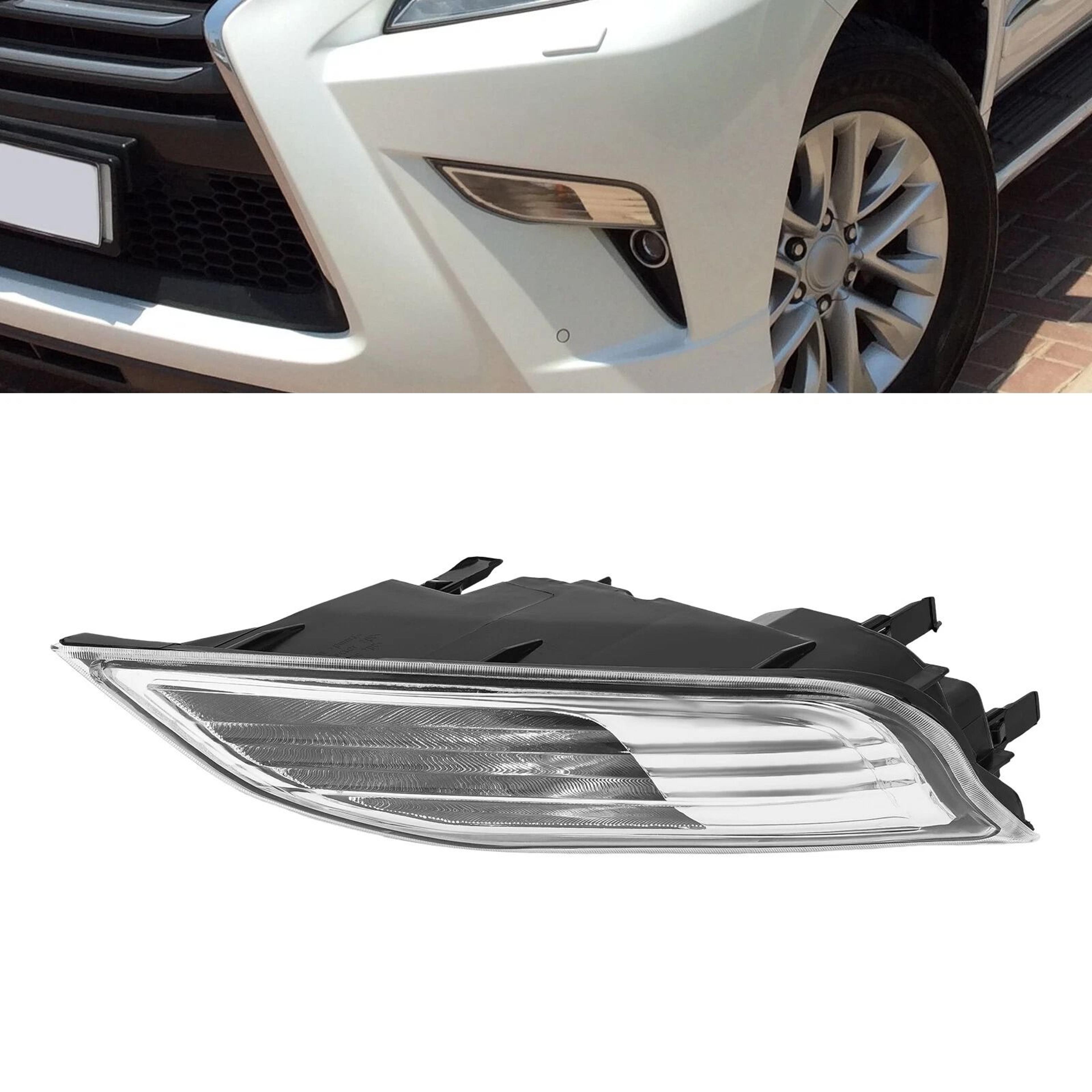 premium left front lexus gx460 turn signal fog lamp direct replacement front bumper light