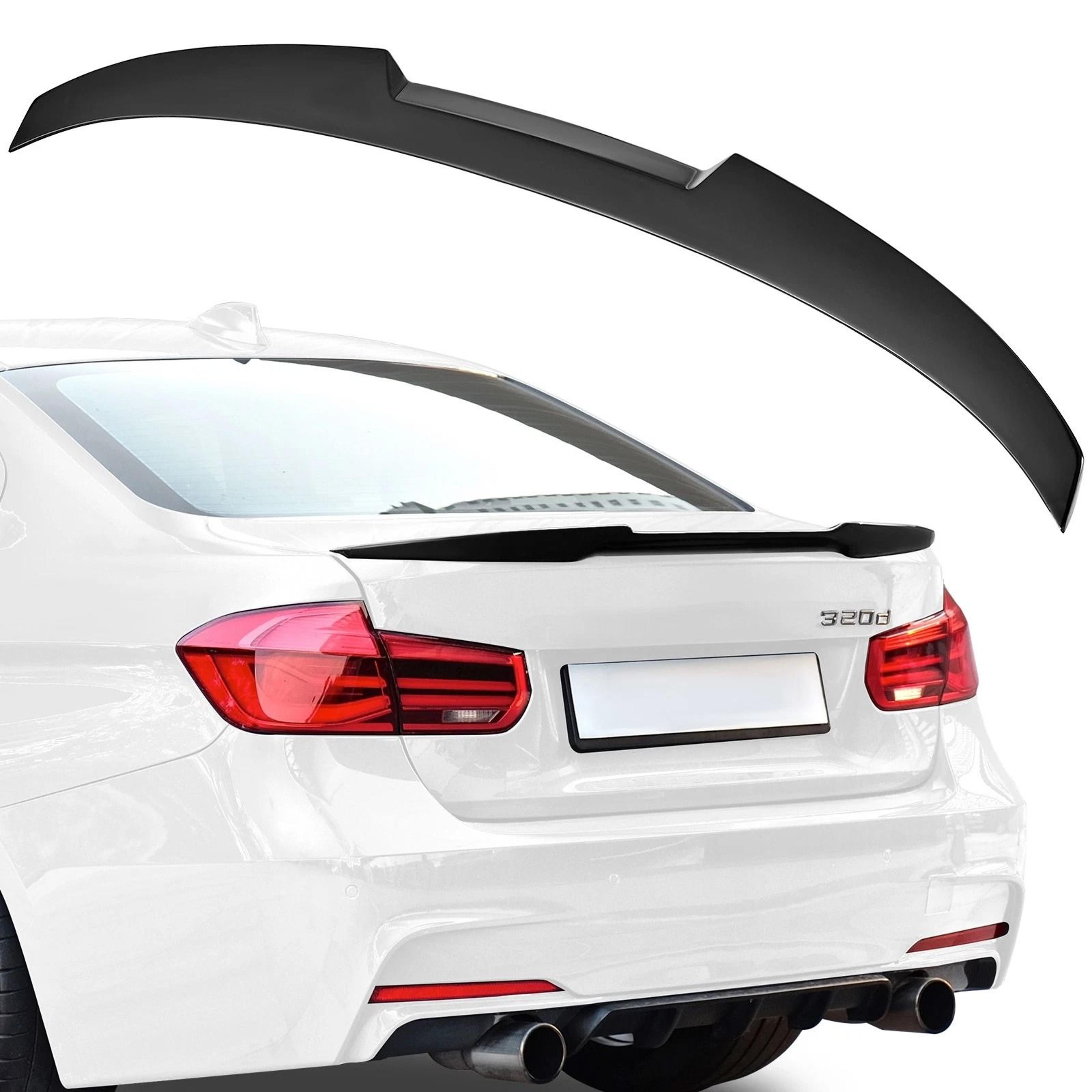 performance gloss black rear trunk spoiler for bmw series sedan