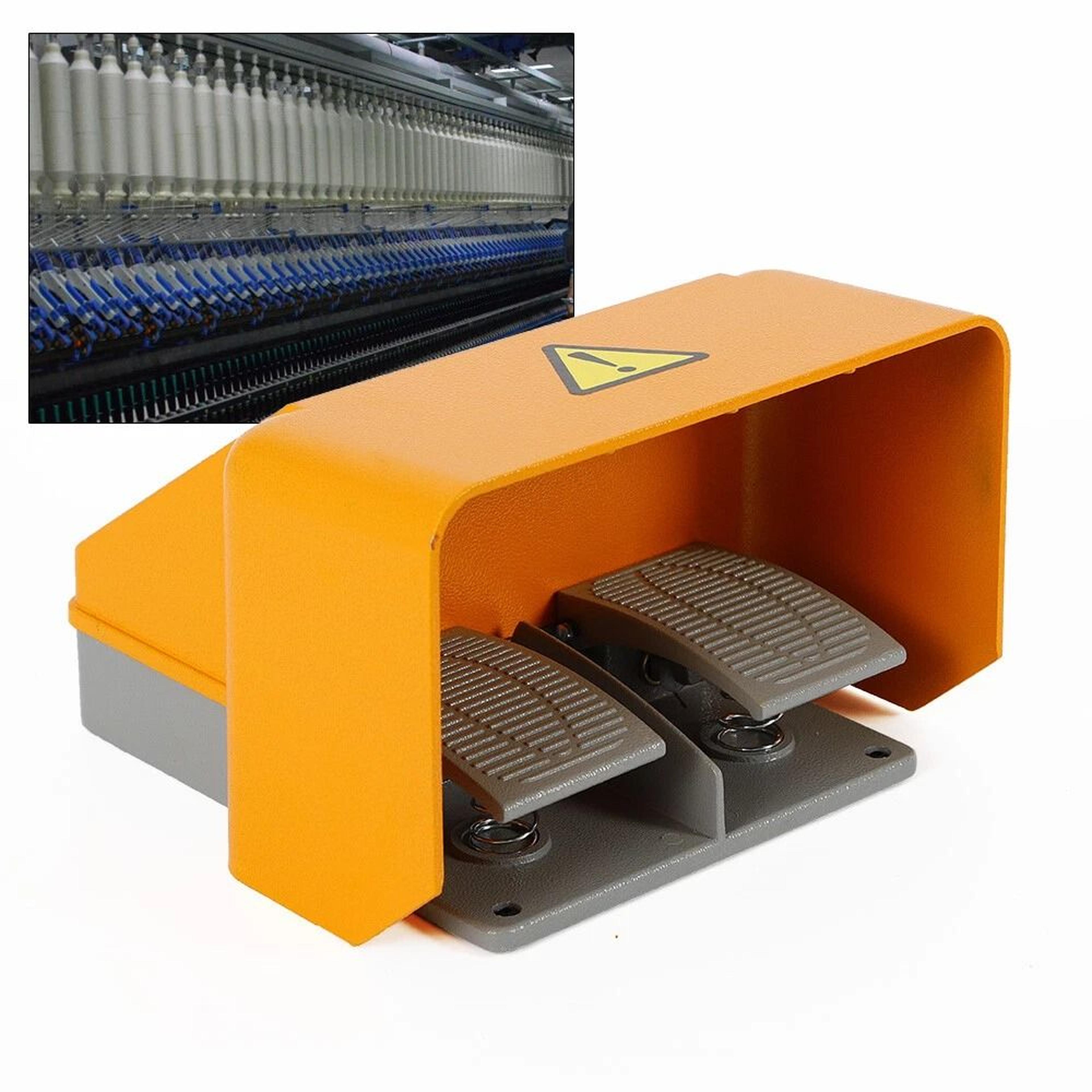 heavy duty dual foot pedal switch with guard electric industrial control