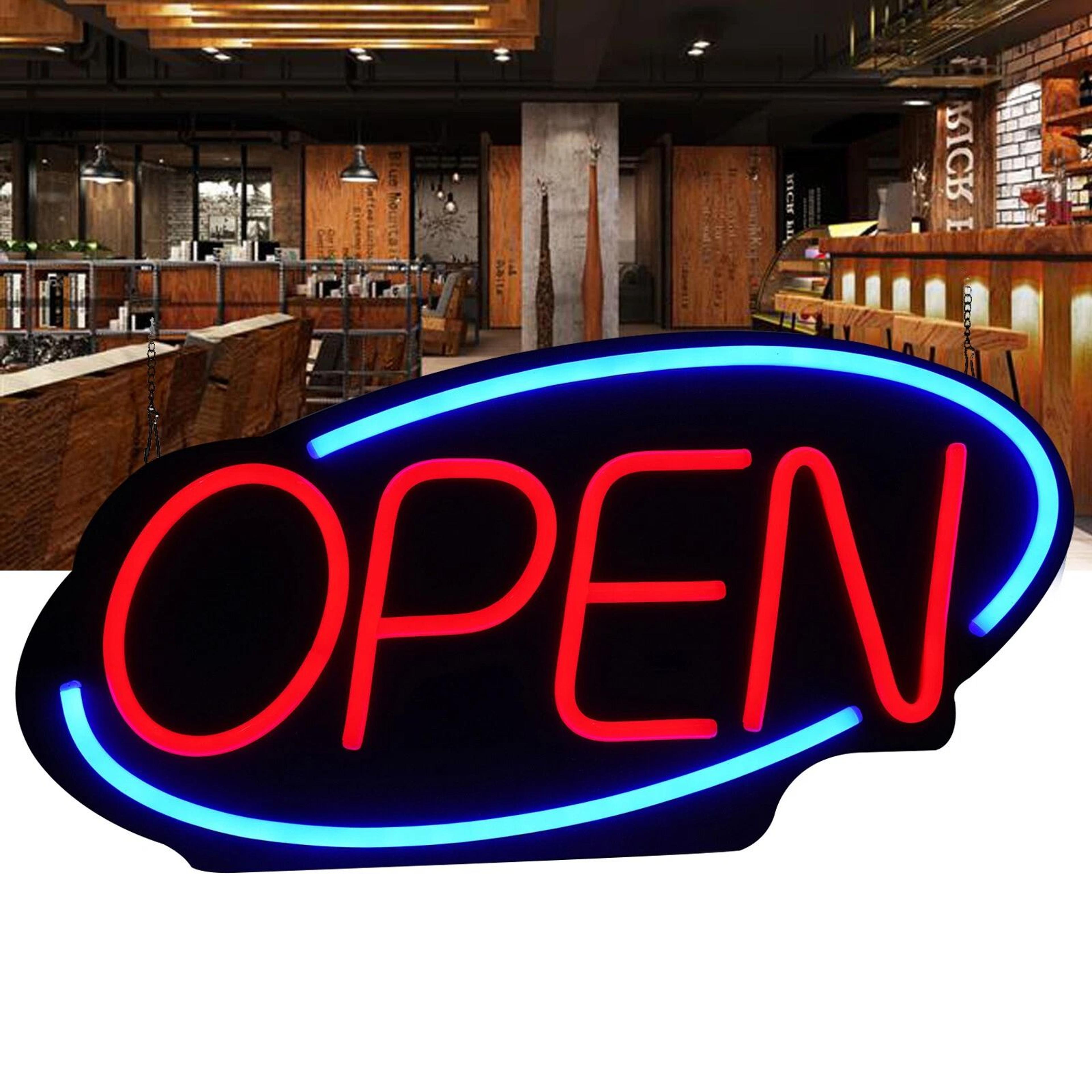 premium led open business sign ultra bright illuminated store & bar display