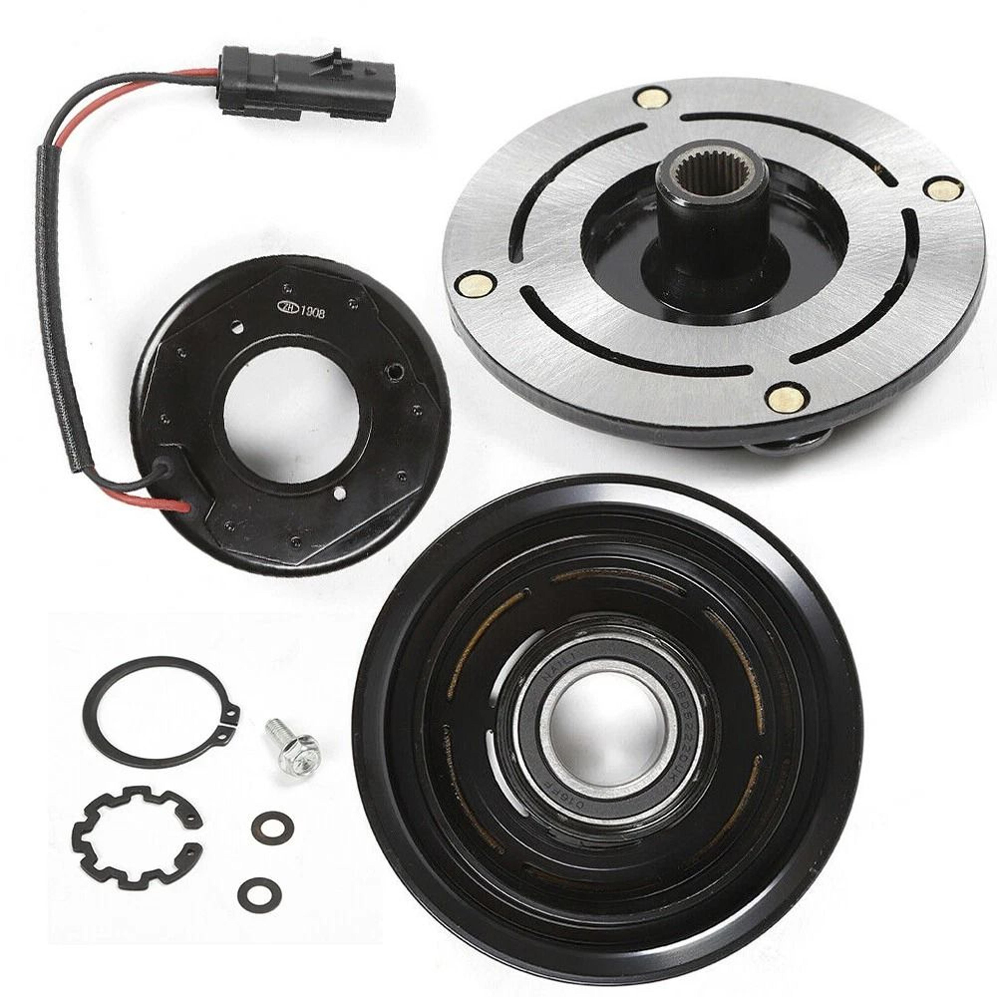 premium a/c compressor clutch kit for dodge ram durable pulley & coil plate