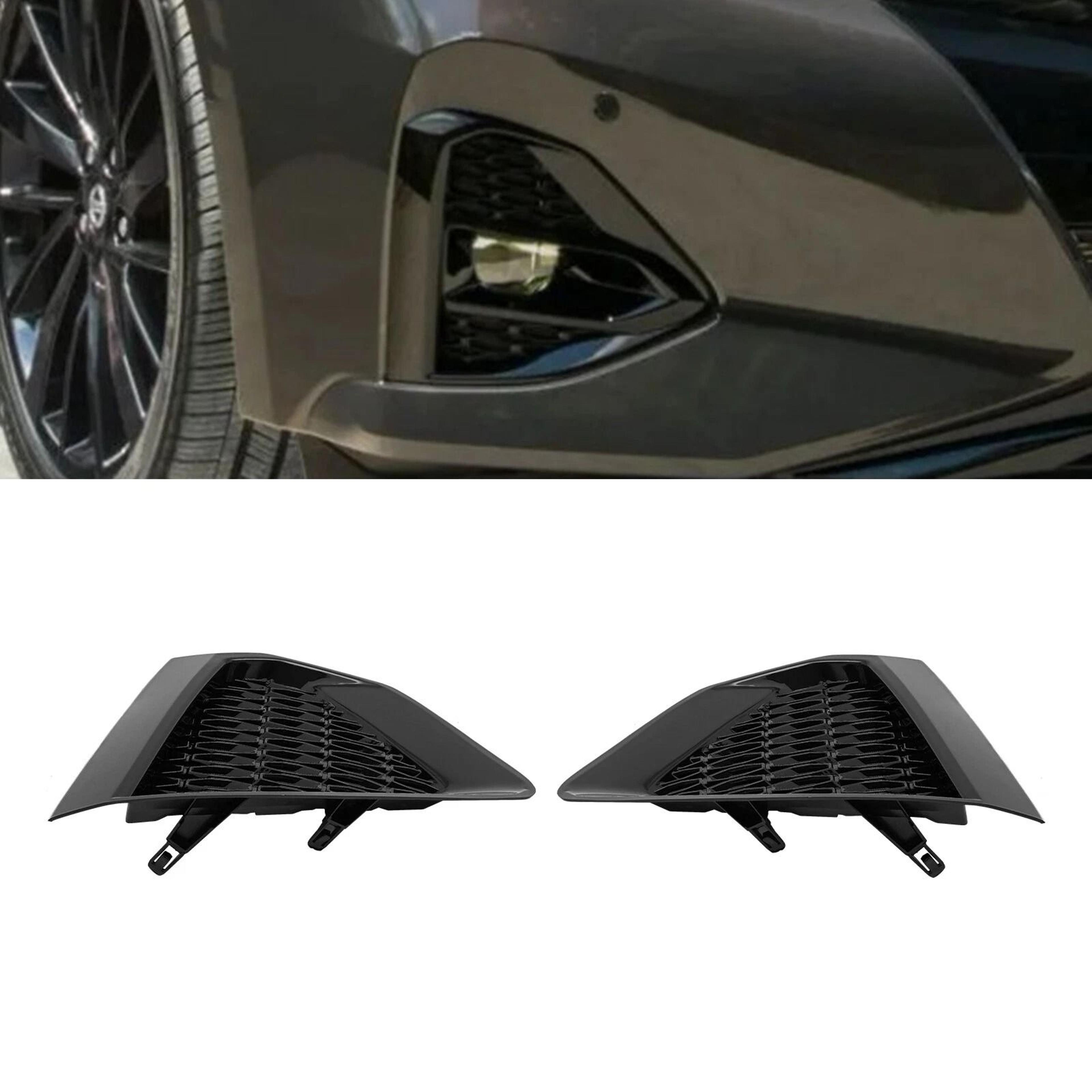 premium left & right nissan maxima fog light covers black fog light replacement covers