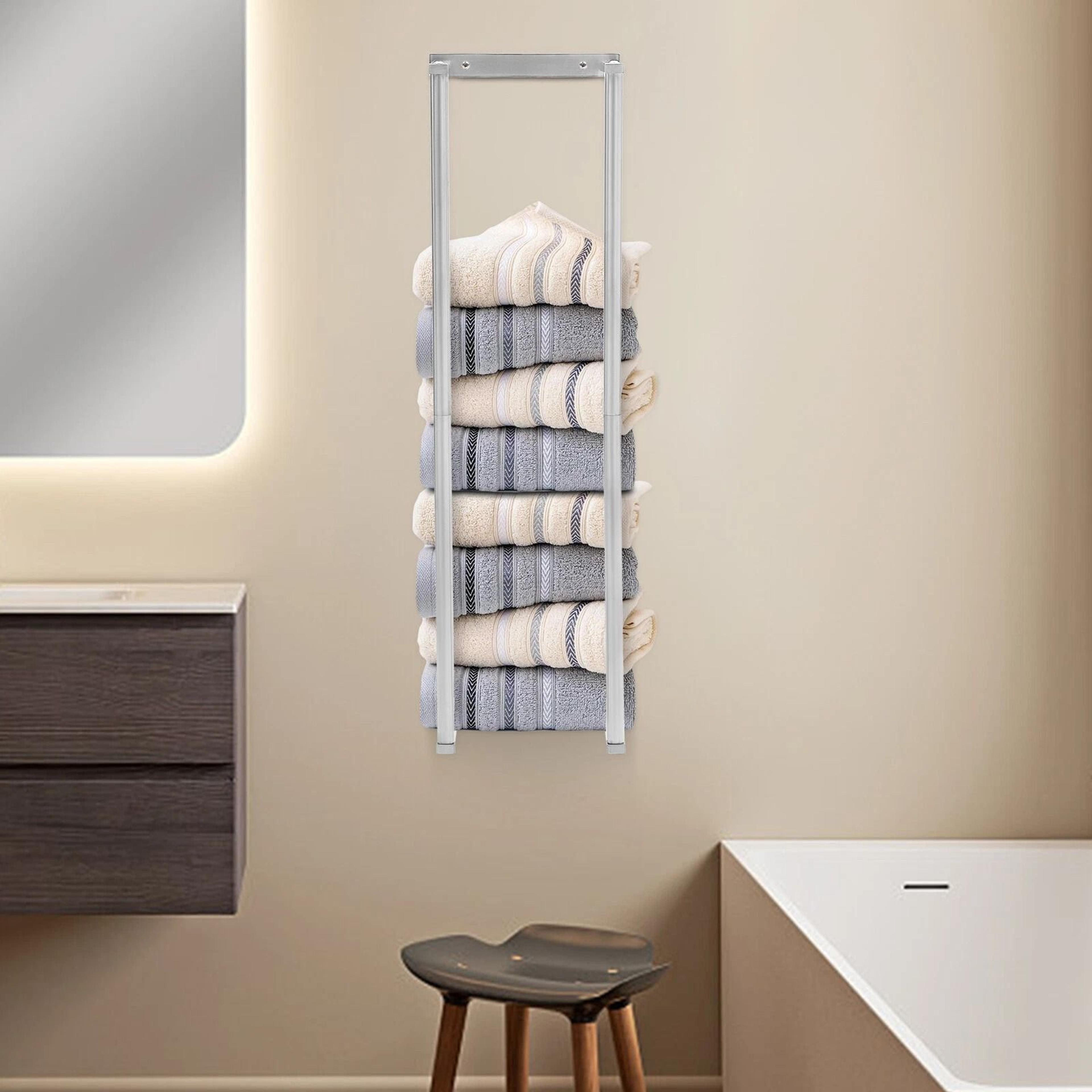 wall mounted towel rack stainless steel bathroom towel holder