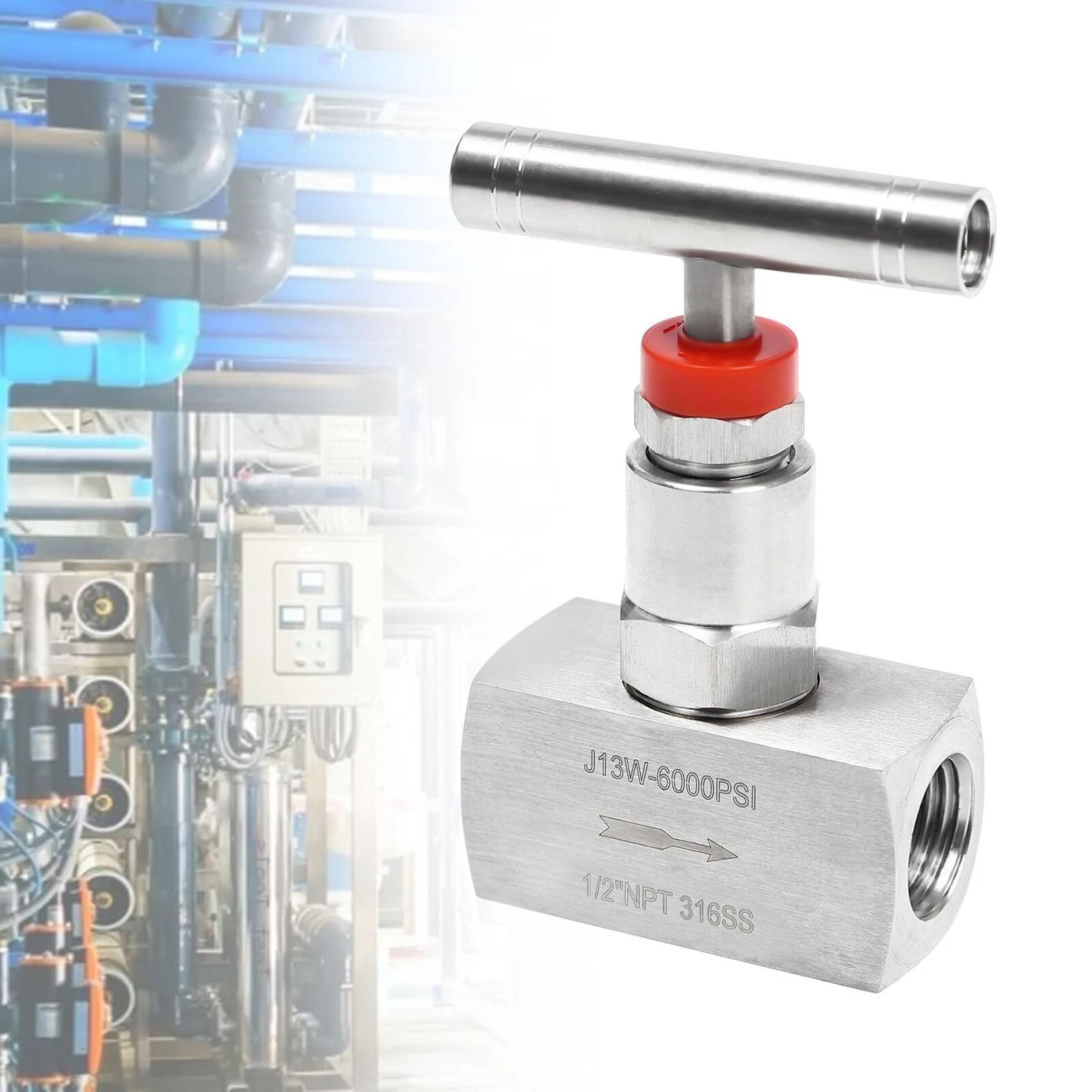 stainless steel needle valve npt psi hydraulic flow control valve