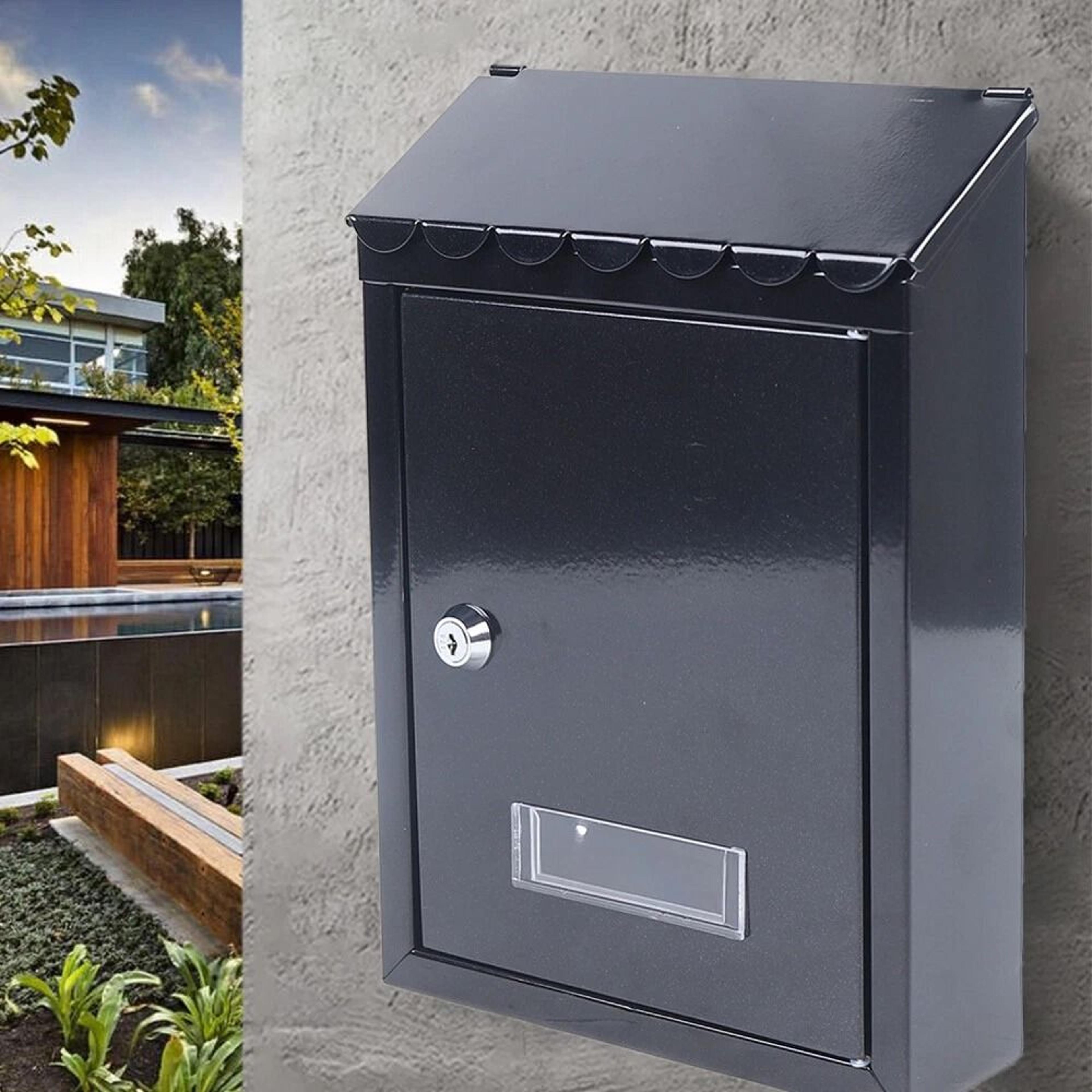 modern waterproof wall mounted locking mailbox with keys
