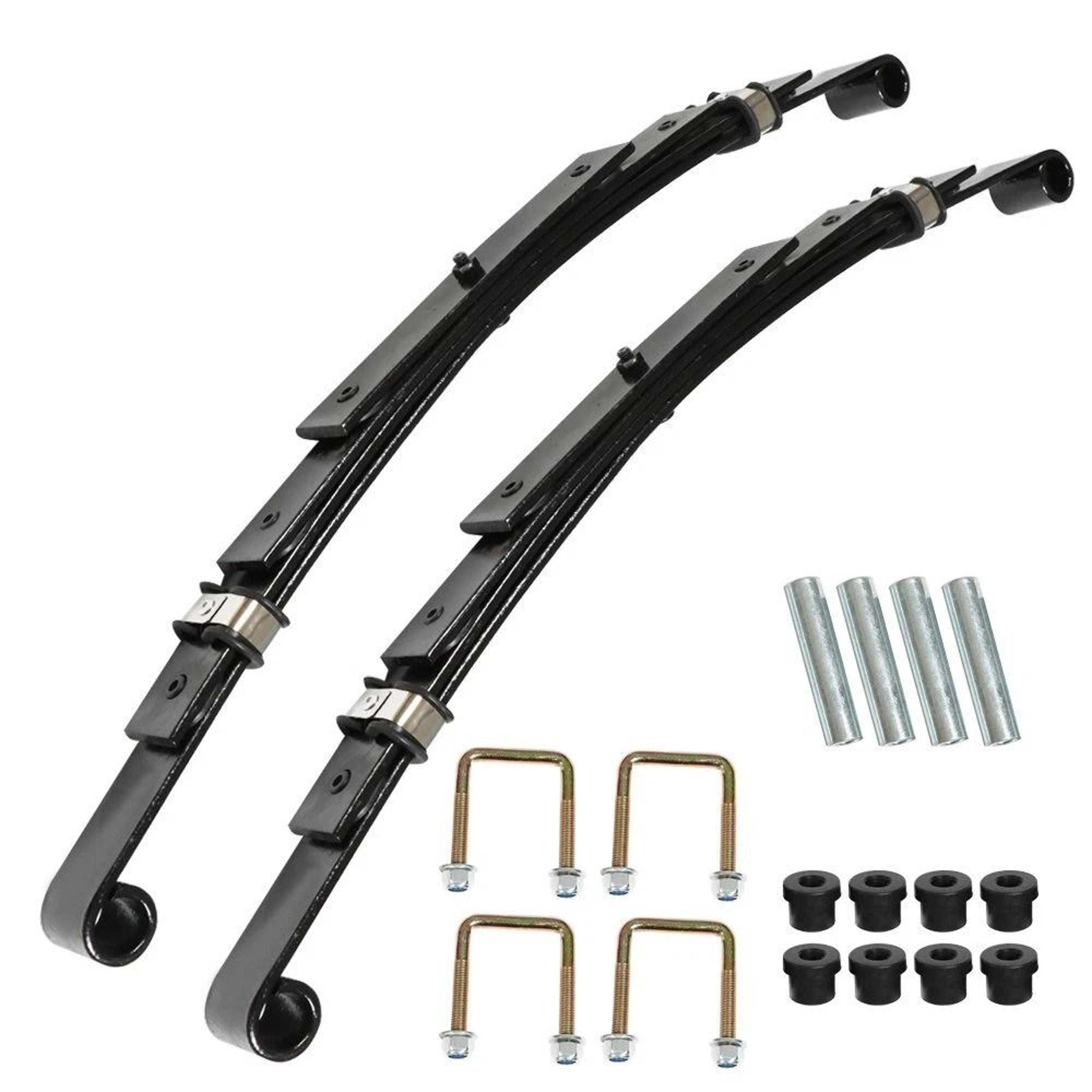 heavy duty rear 4 leaf spring set for ezgo txt golf cart suspension upgrade