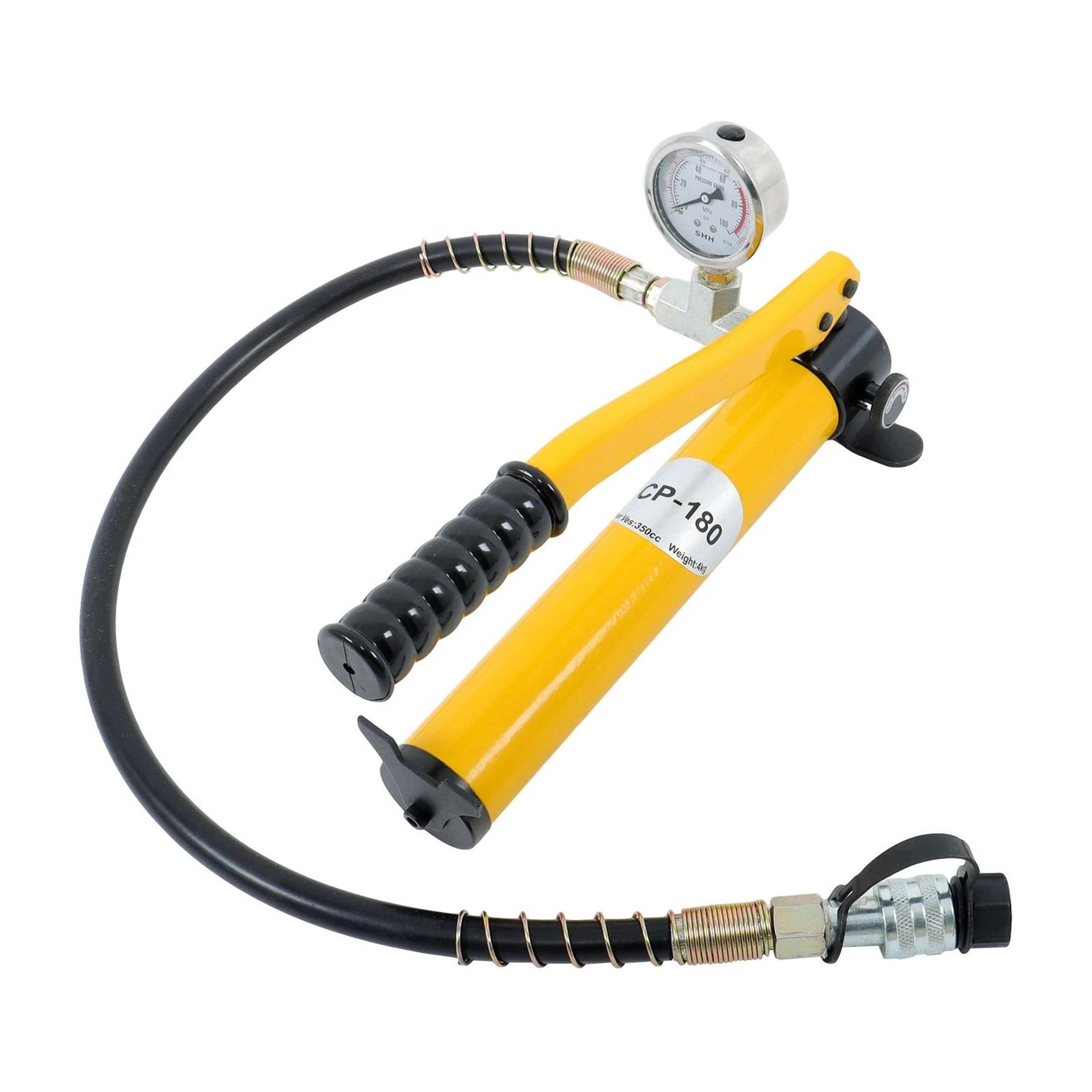 heavy duty psi hydraulic hand pump with precision gauge portable hand operated pump