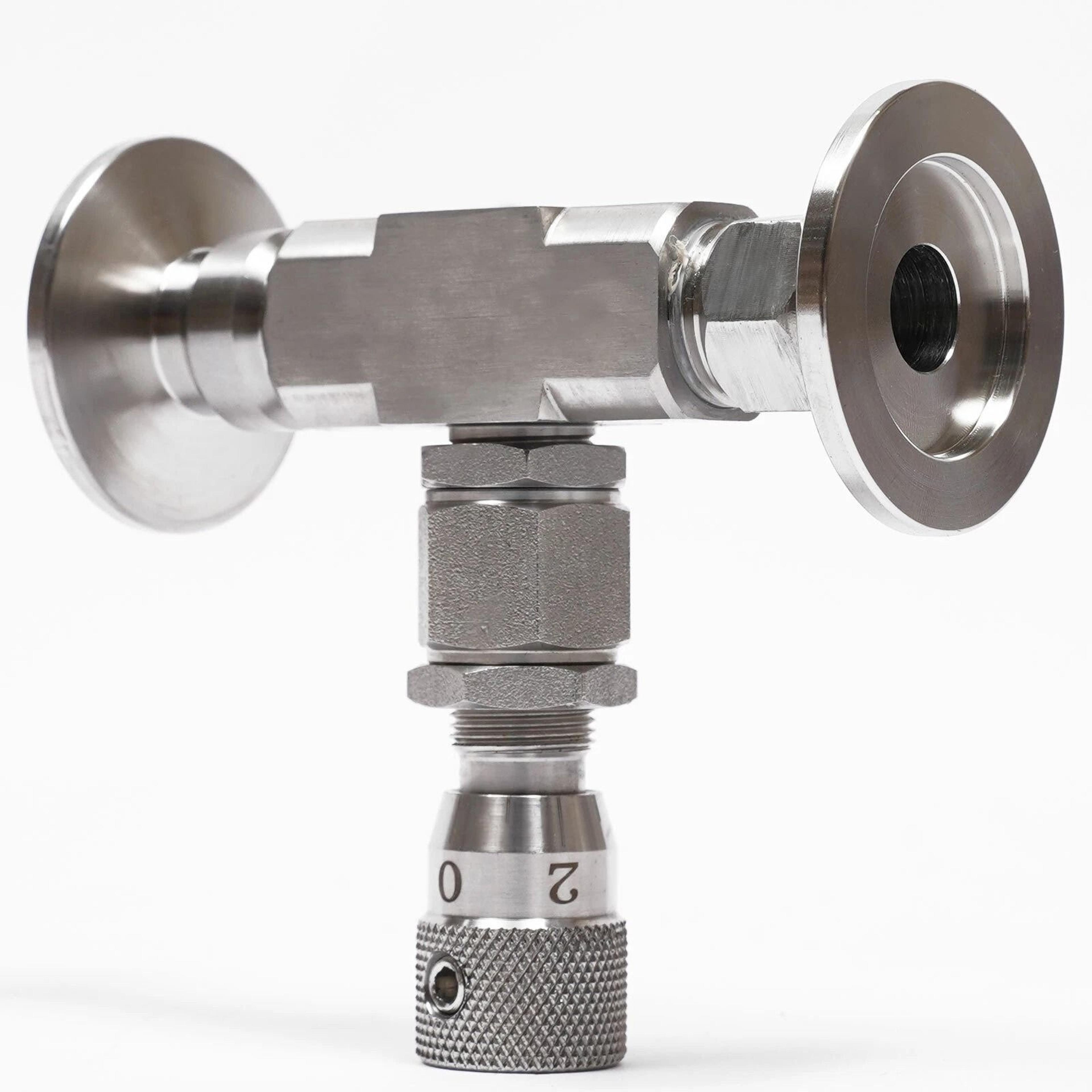 stainless steel kf25 vacuum valve high vacuum metering bellows sealed control valve