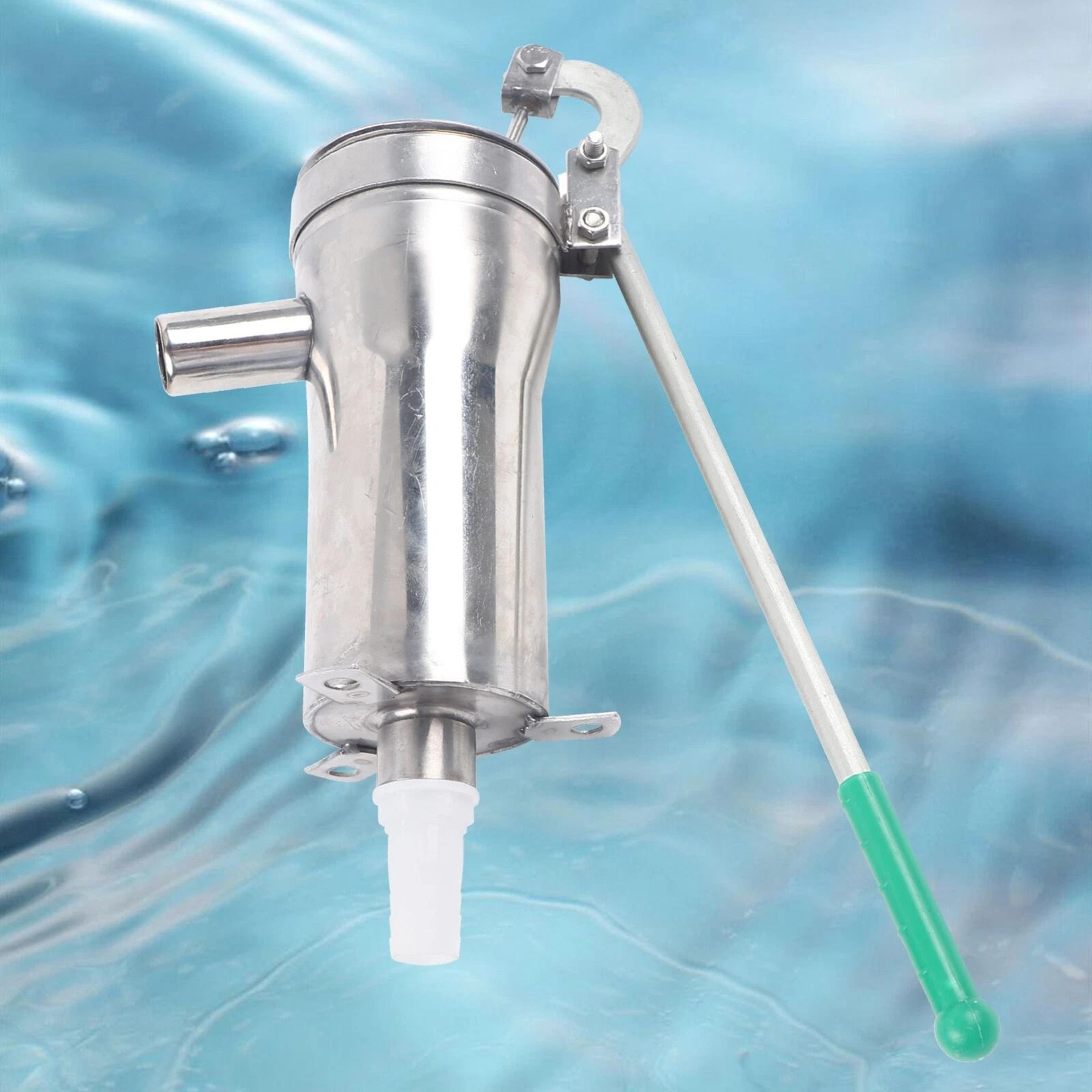 heavy duty stainless steel well pump with ergonomic handle for easy water access