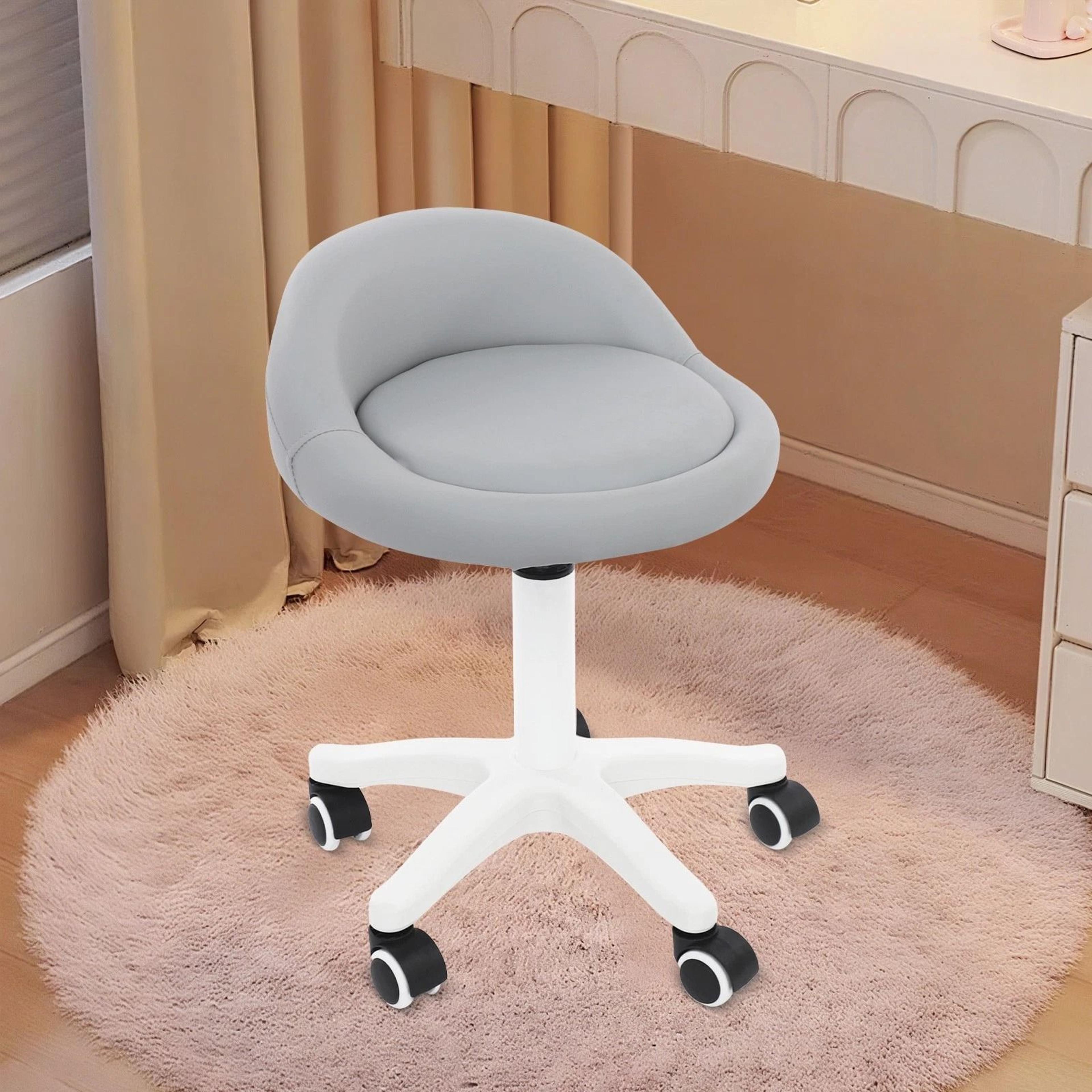 premium adjustable beauty salon rolling stool with low backrest ergonomic salon seat