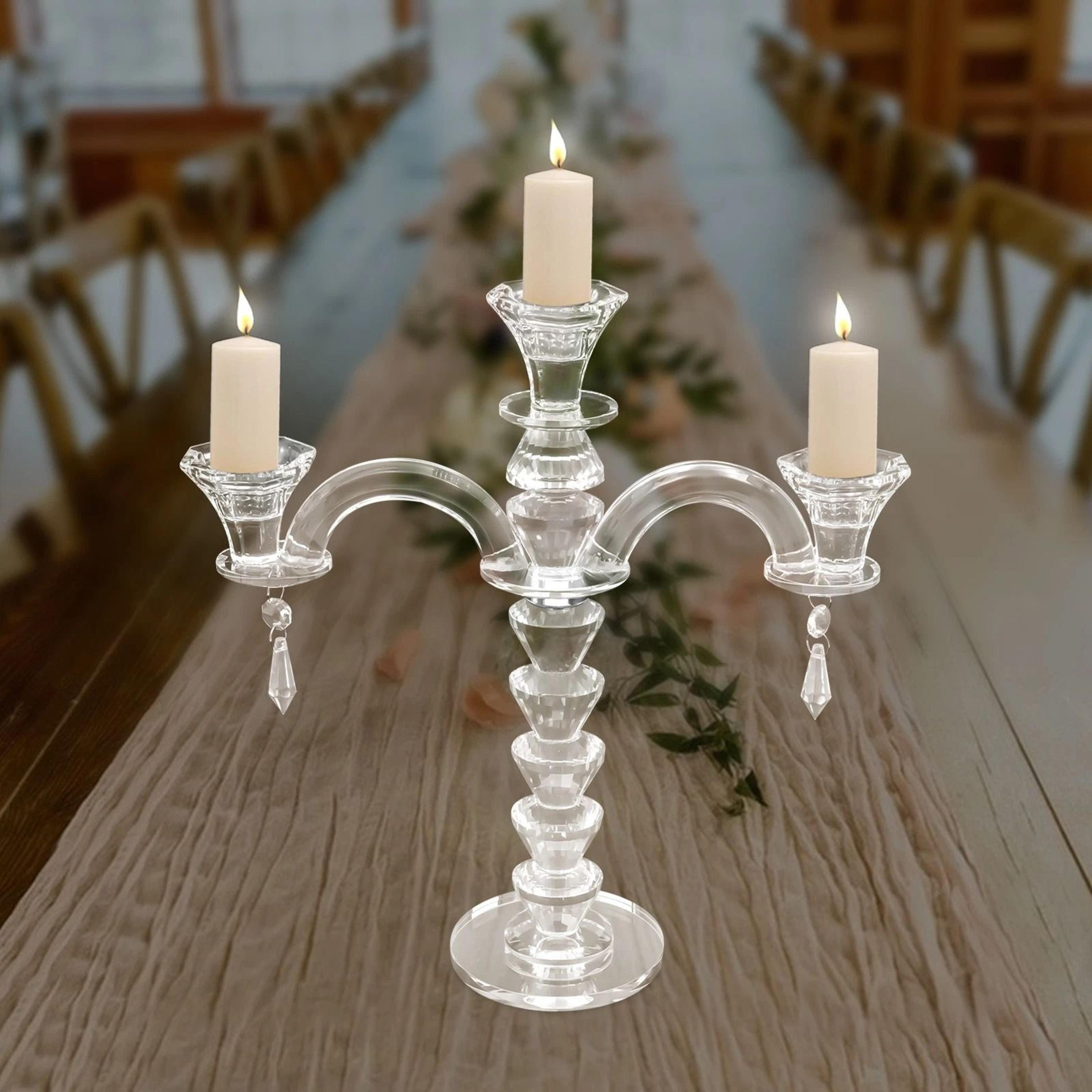 elegant arm crystal candle holder decorative centerpiece