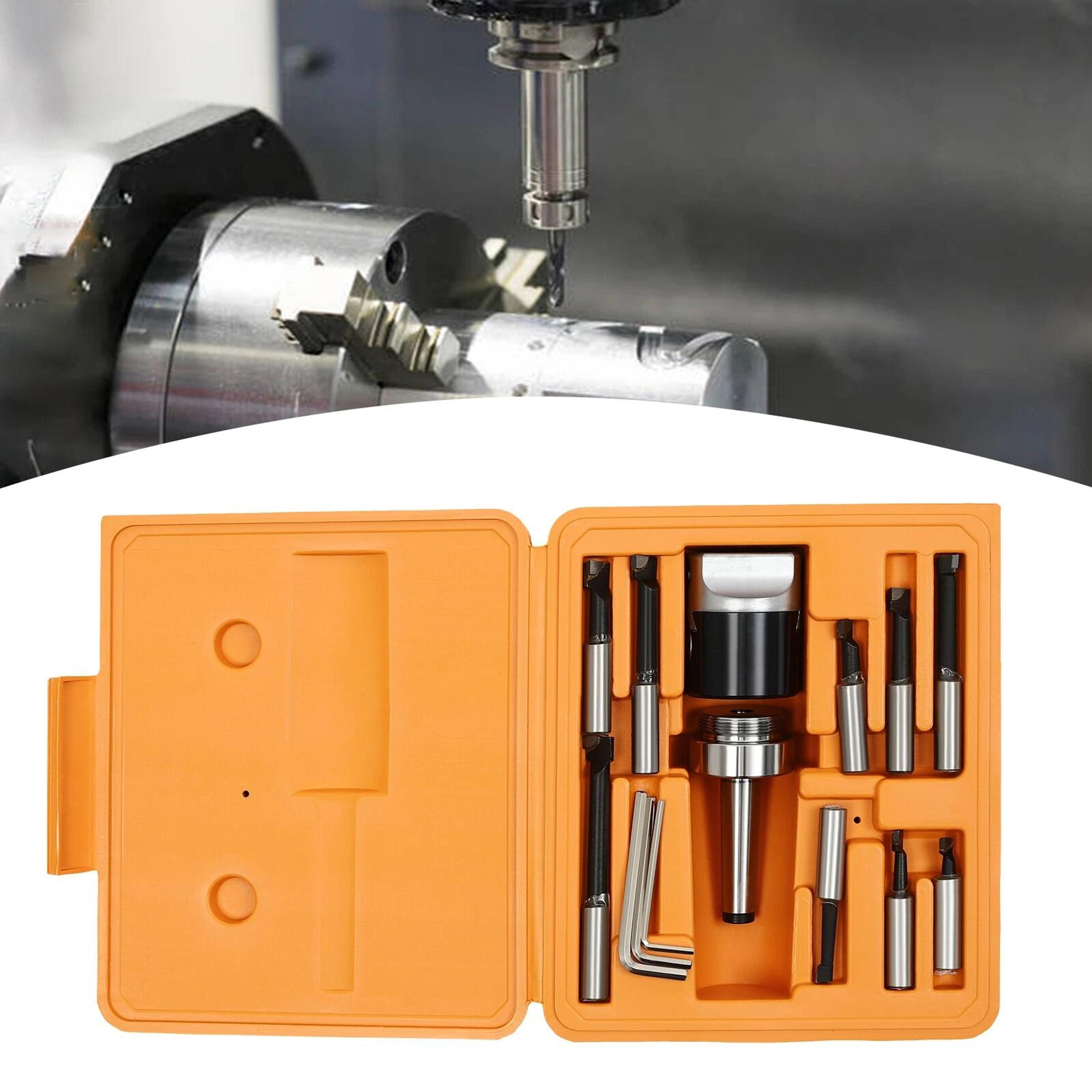 precision milling & boring head set mt2 shank boring bar kit