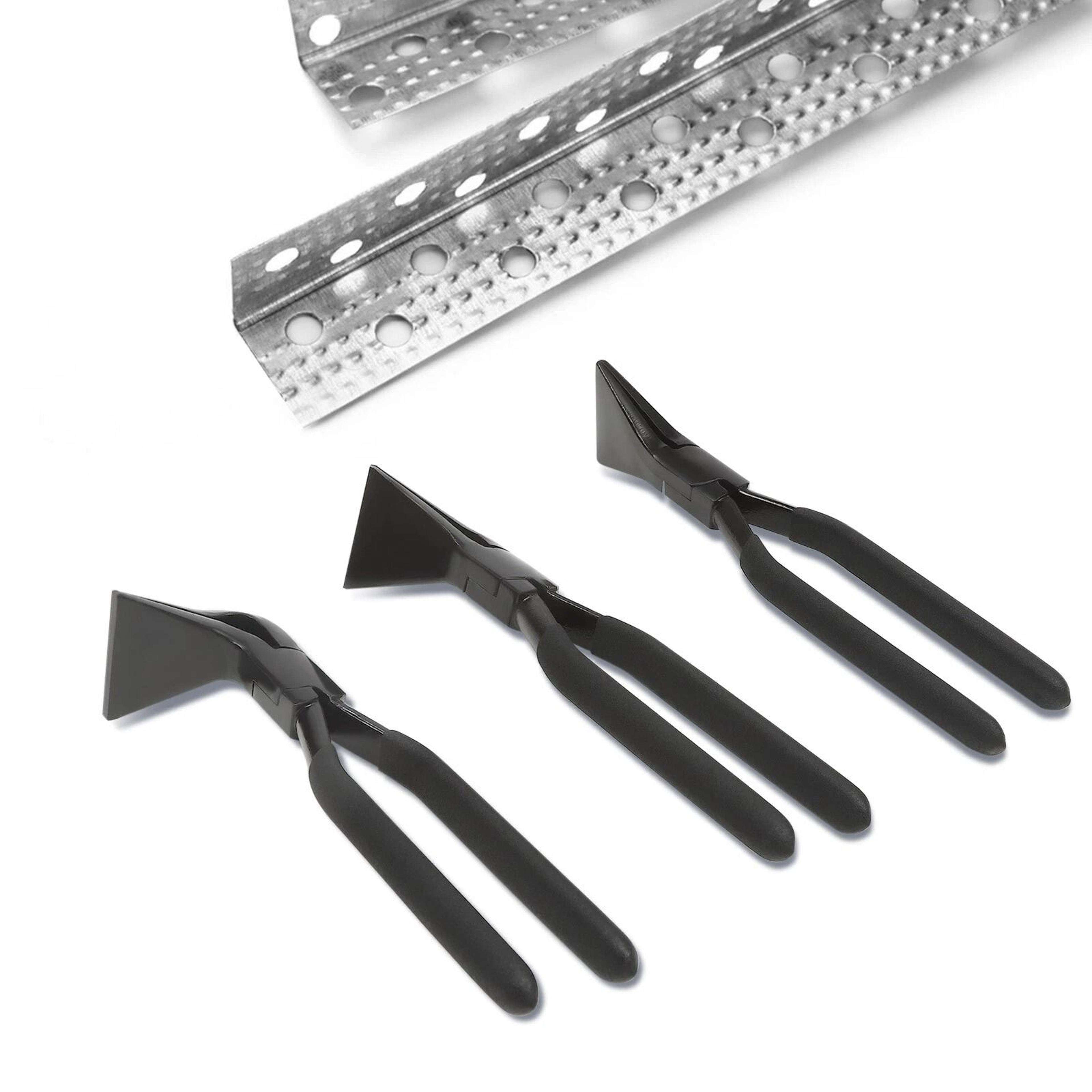 heavy duty sheet metal hand seamers set with straight, 45° & 90° sheet metal bending pliers precision metal