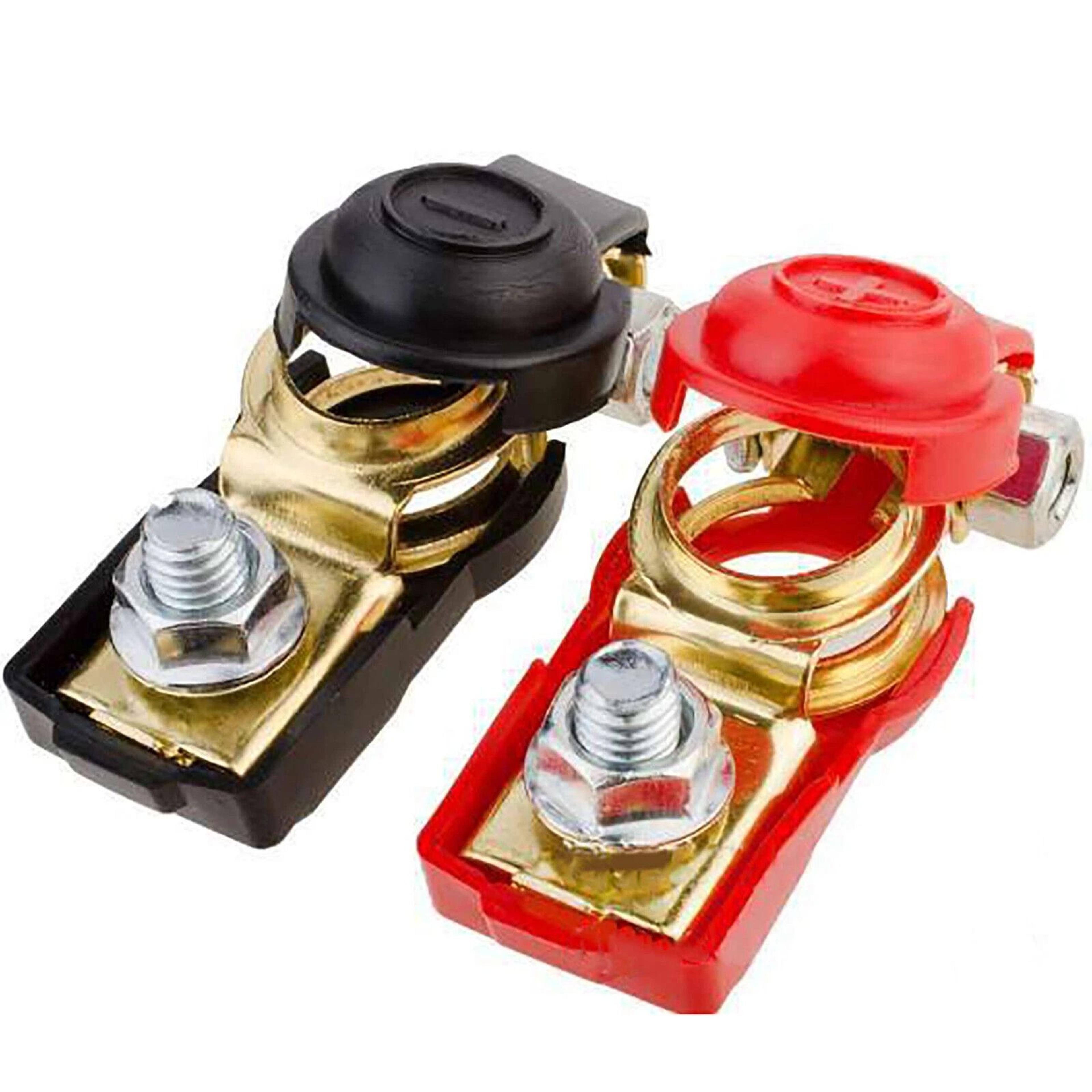 heavy duty universal car battery terminals positive & negative clamps