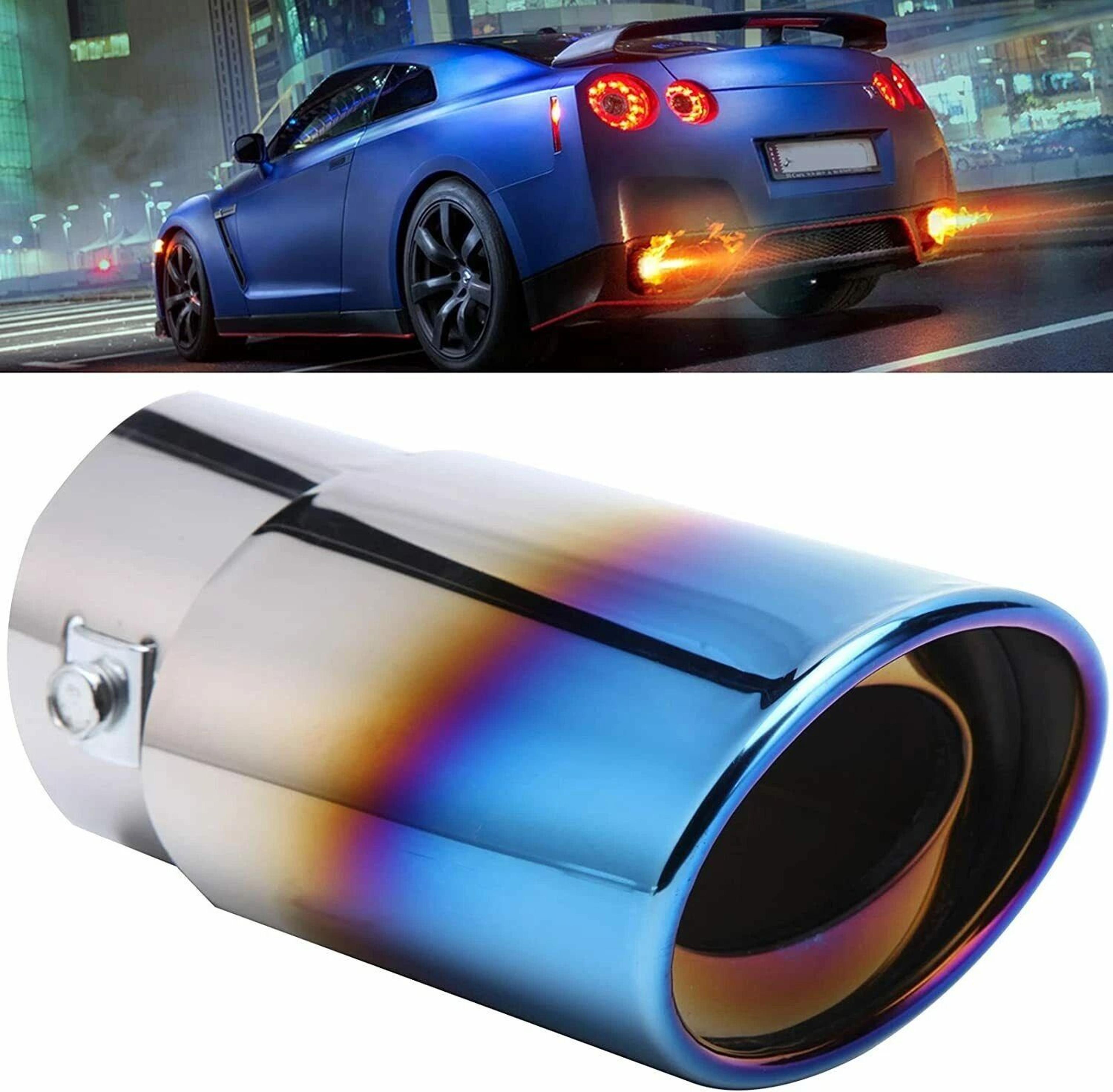 premium universal stainless steel exhaust pipe tip rear muffler tail upgrade