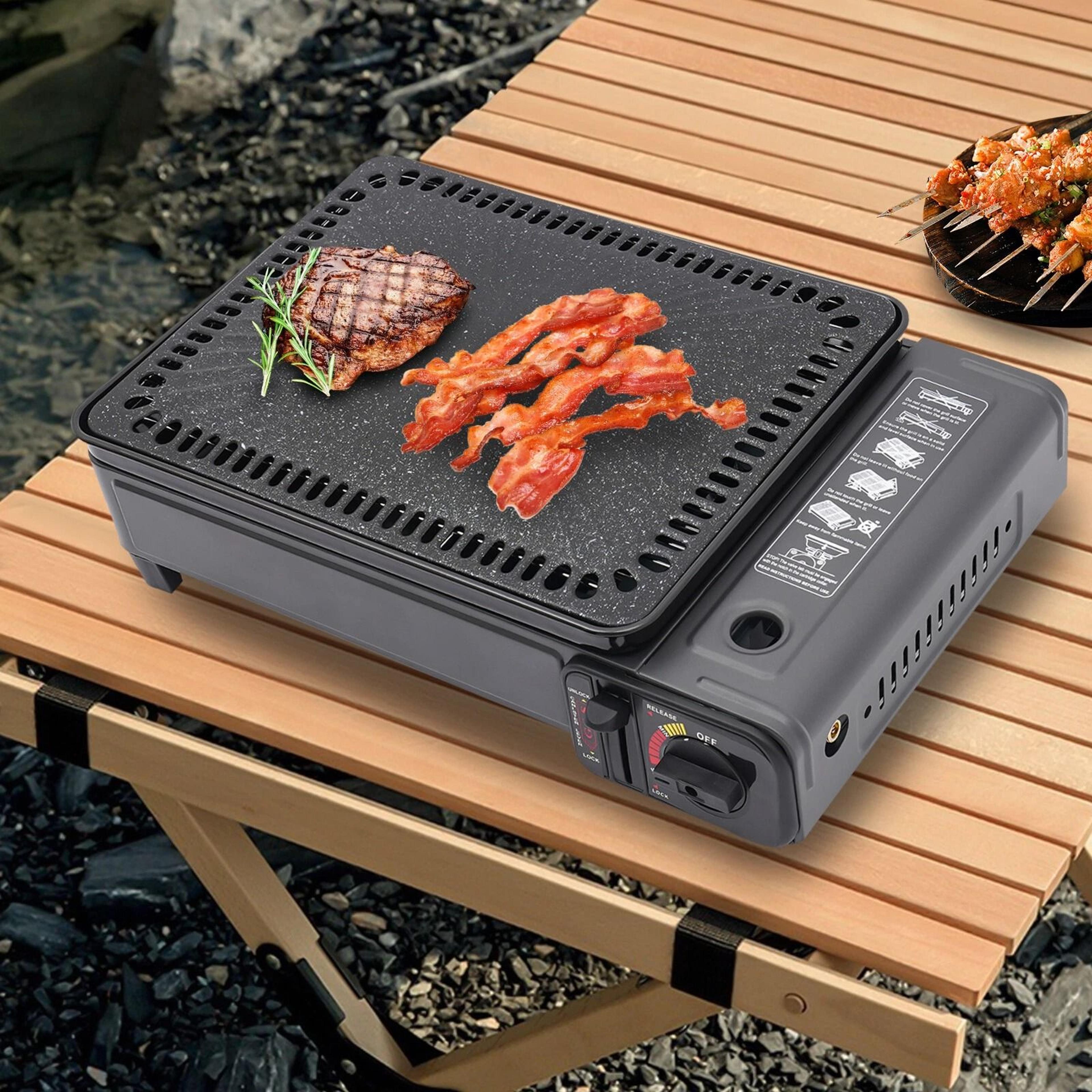 portable butane gas stove & camping grill stove for outdoor cooking heavy duty portable butane gas stove