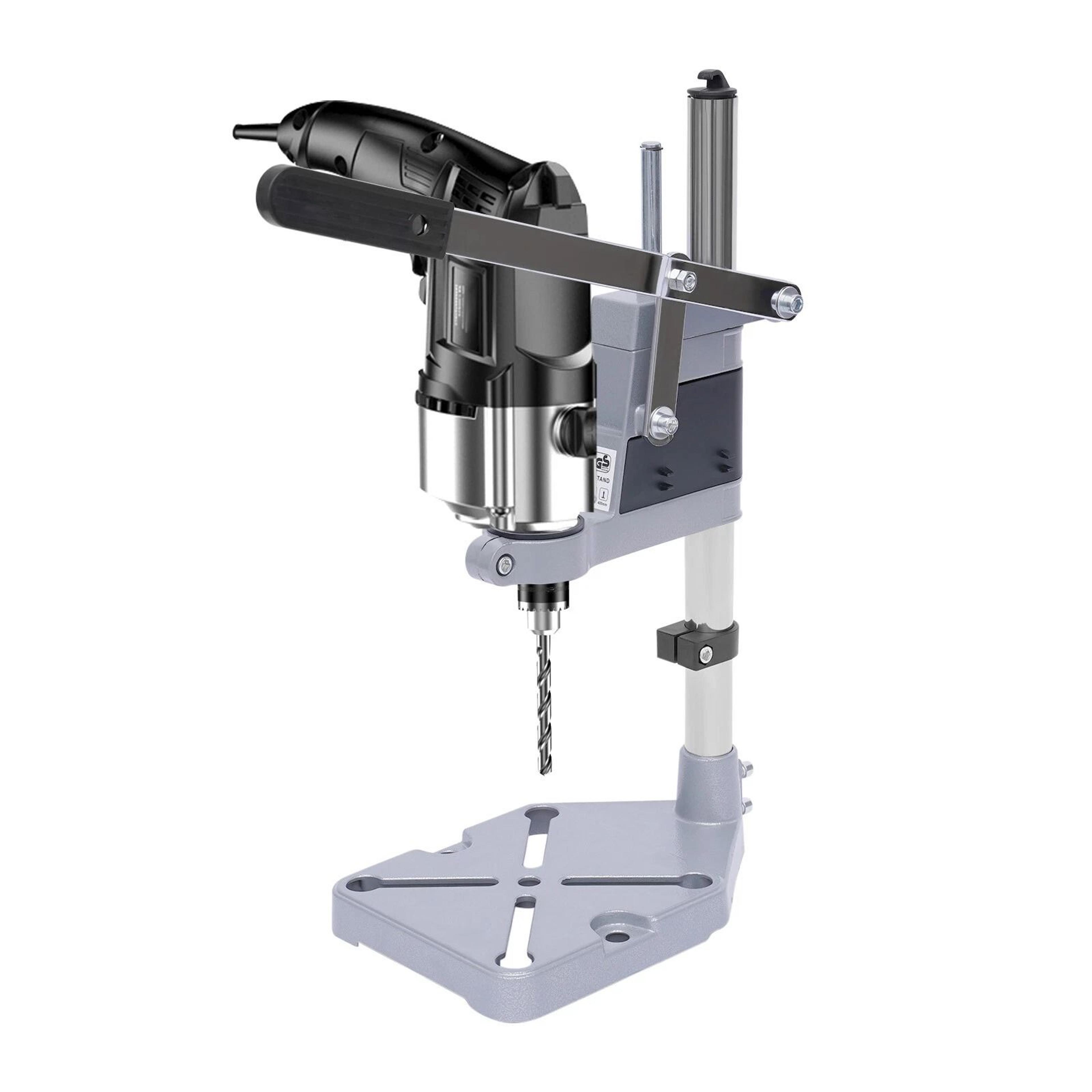 adjustable bench drill press stand with height control workbench drilling tool clamp for diy projects