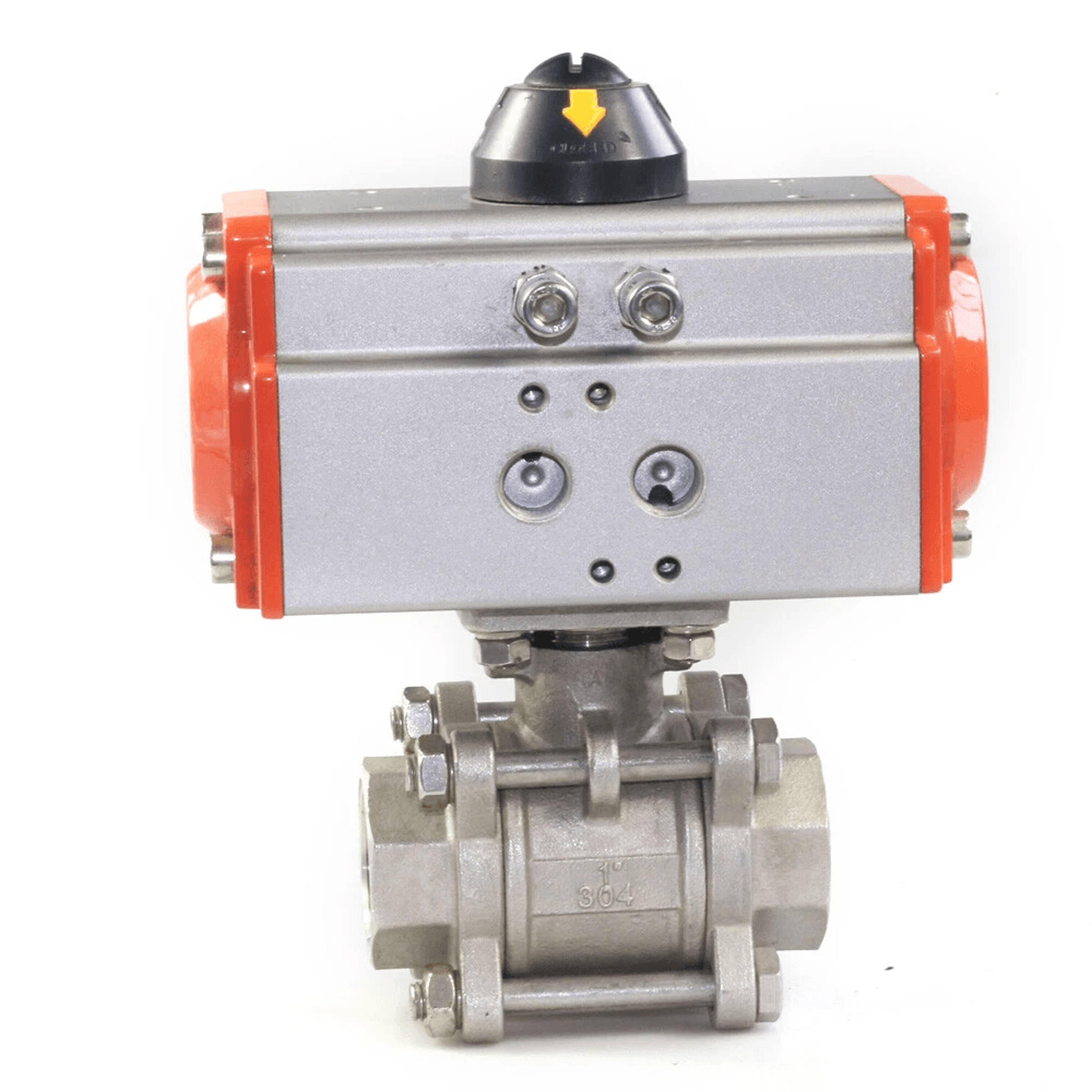precision pneumatic ball valve stainless steel with spring return actuator