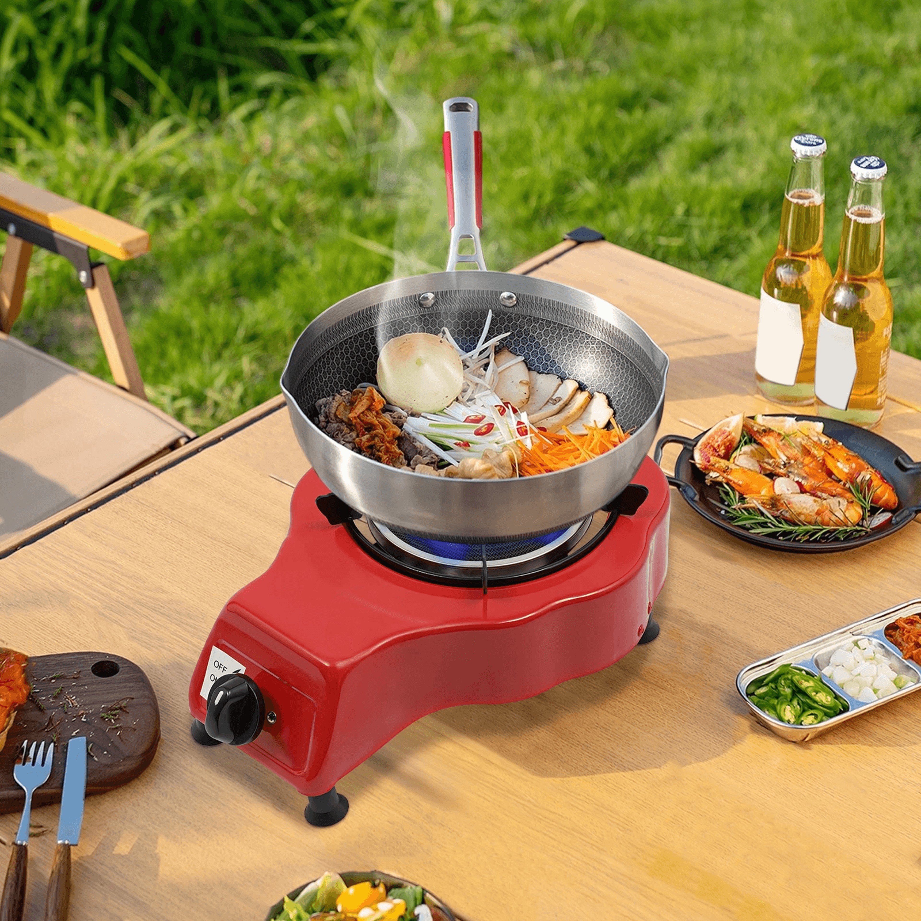 modern portable gas stove compact single burner gas stove for indoor & outdoor cooking