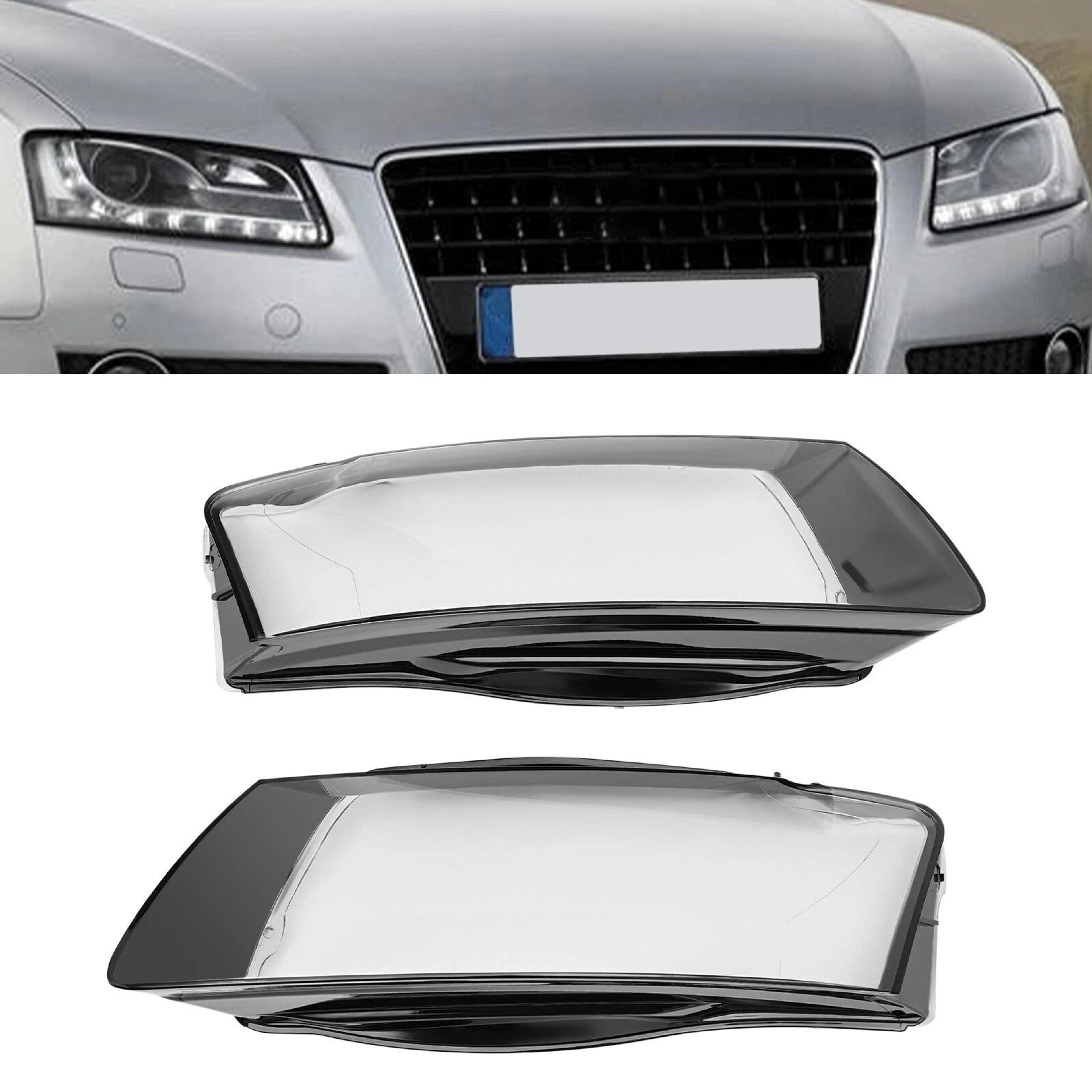 premium audi a5 headlight covers for s5 rs5 left & right lens protection