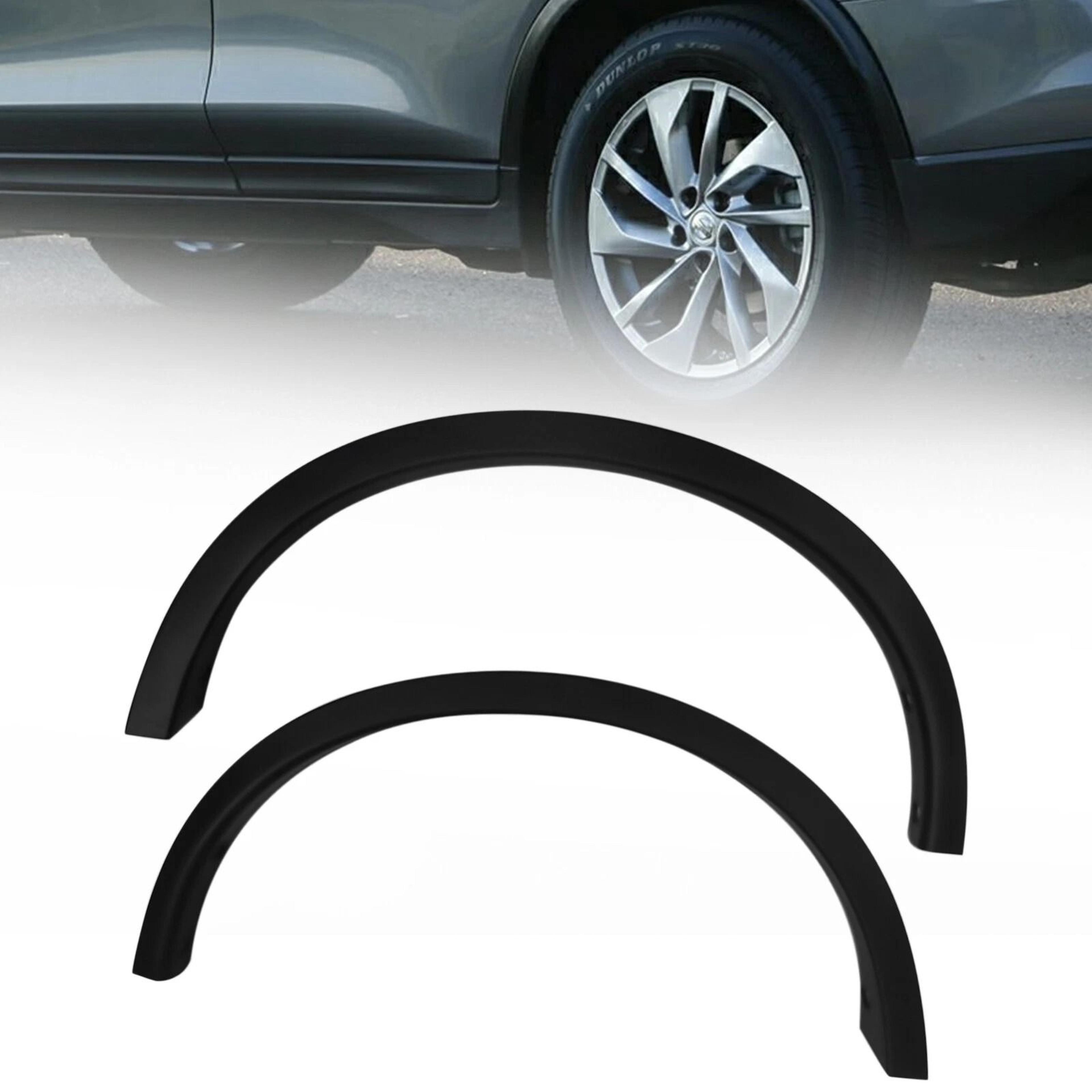 premium rear fender flares for nissan rogue durable black plastic set