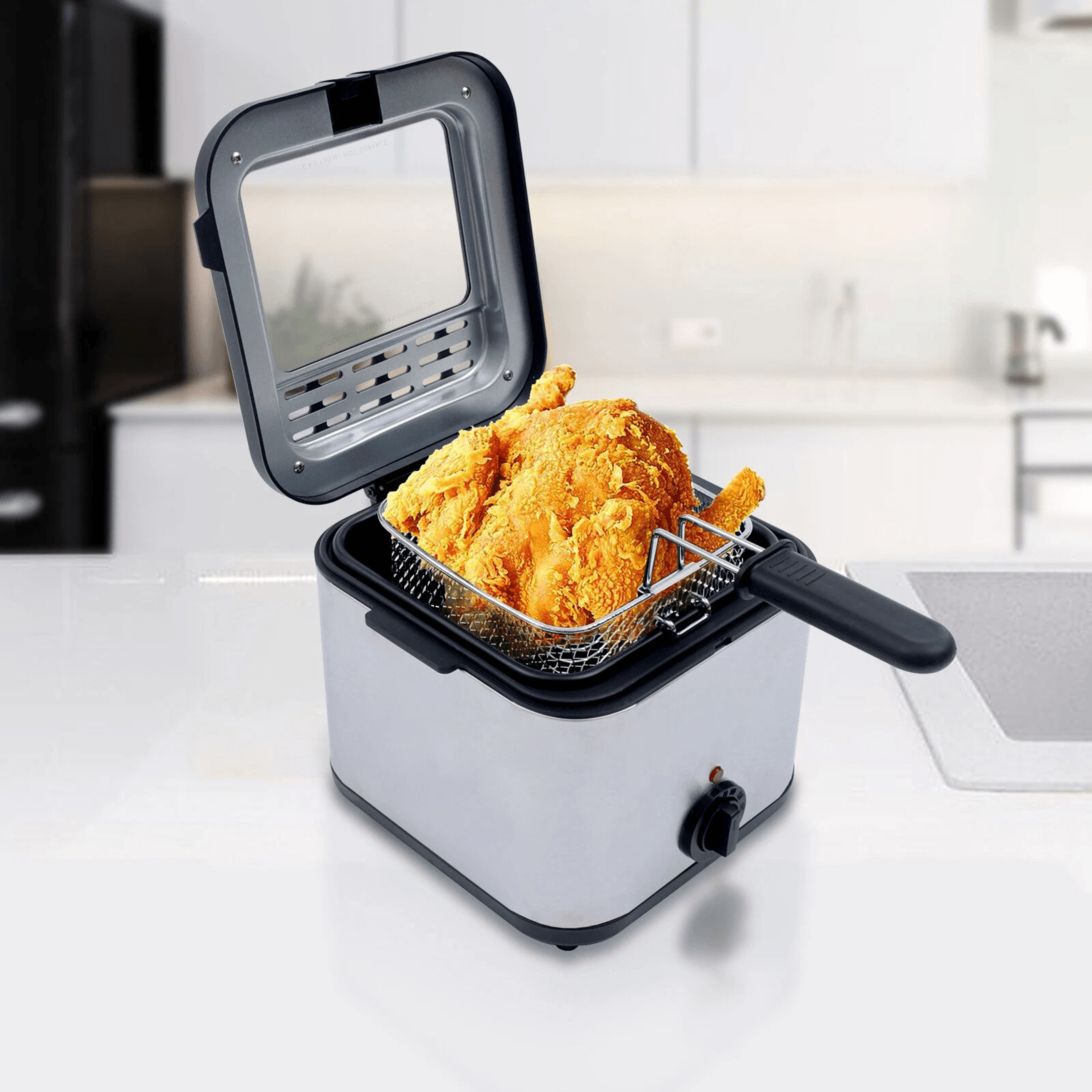 household electric deep fryer compact mini deep fryer for crispy fries