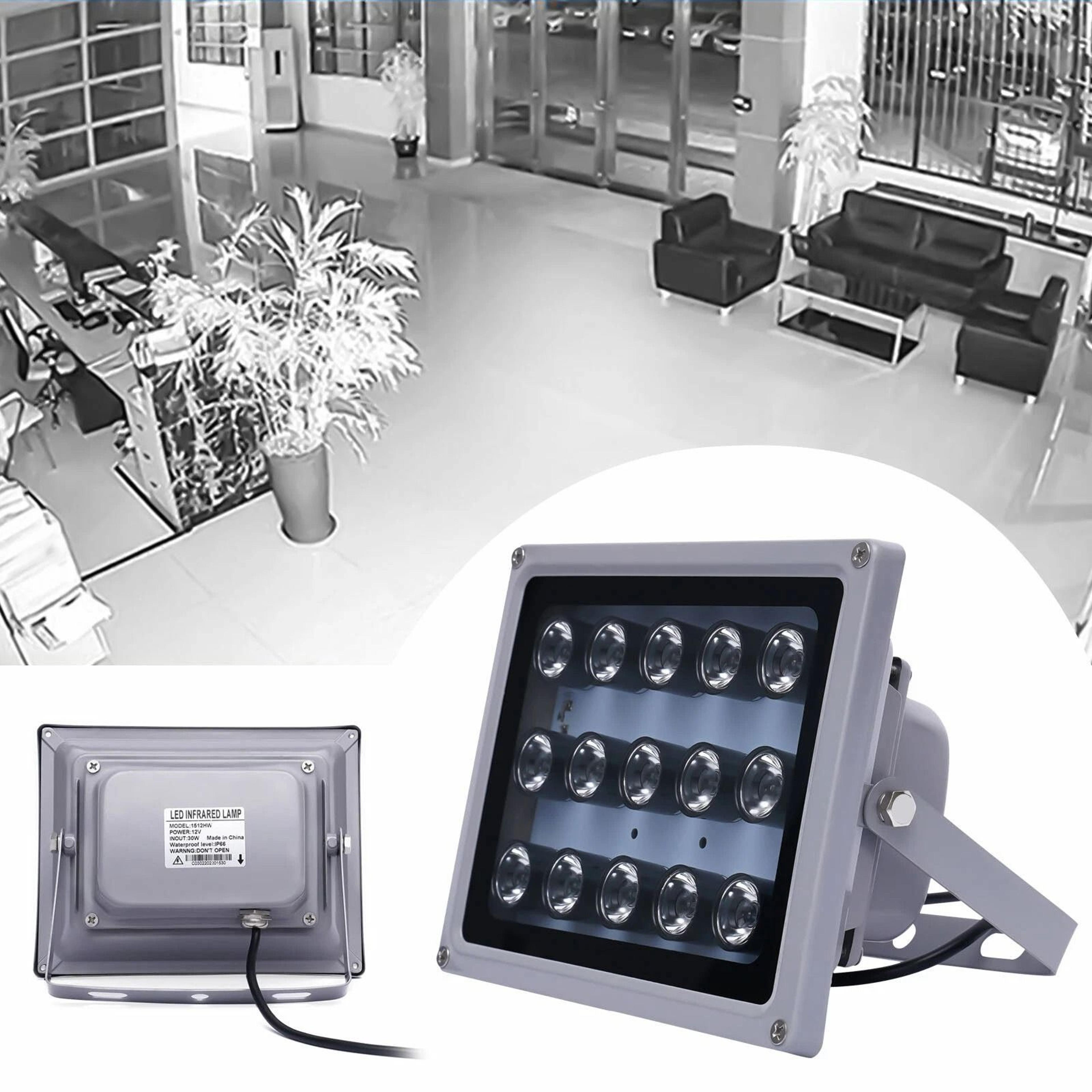 premium 15 led infrared night vision illuminator | high power ir illuminator lamp for cctv security indoor/outdoor