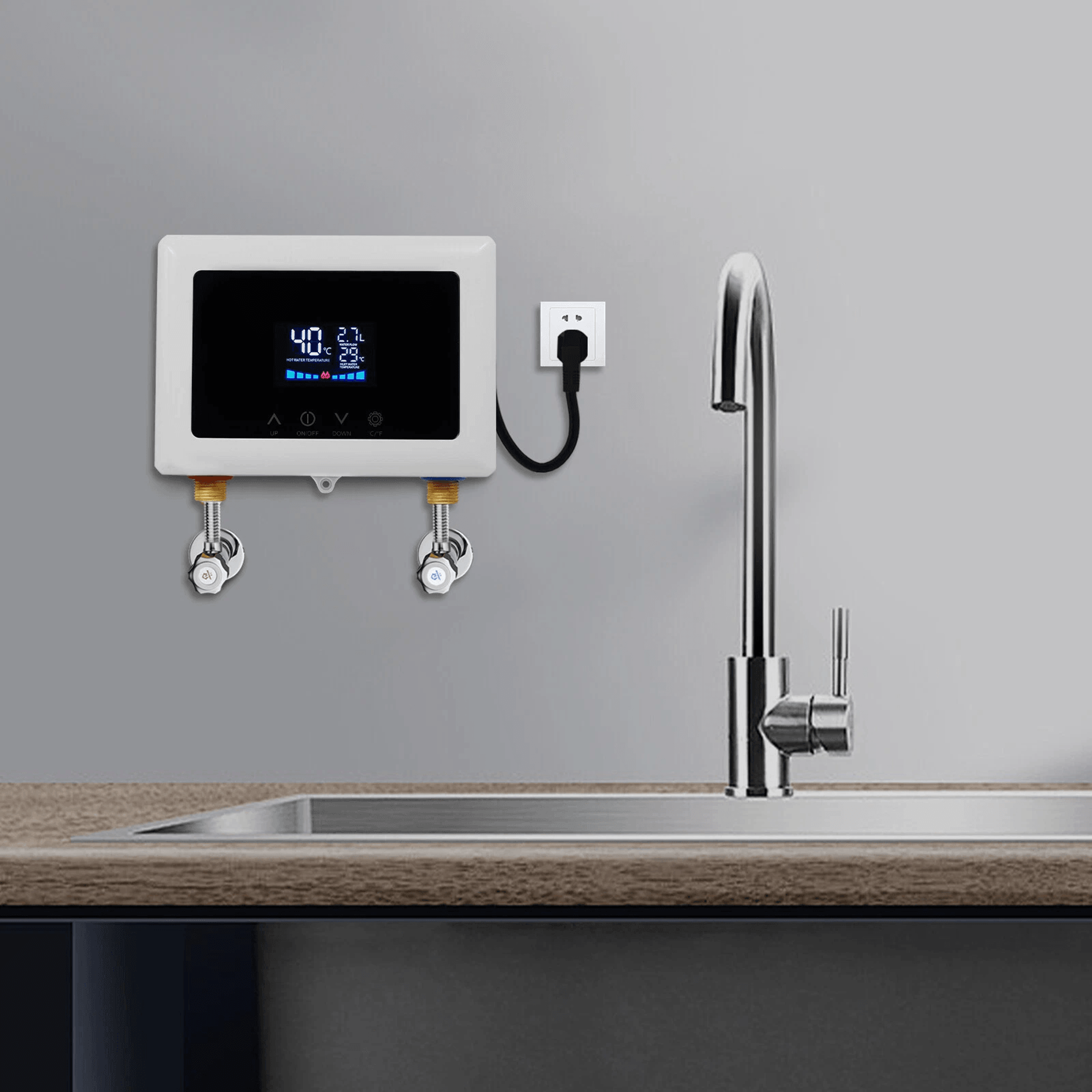 premium wall mounted hot water heater instant electric water heater for kitchen & bath
