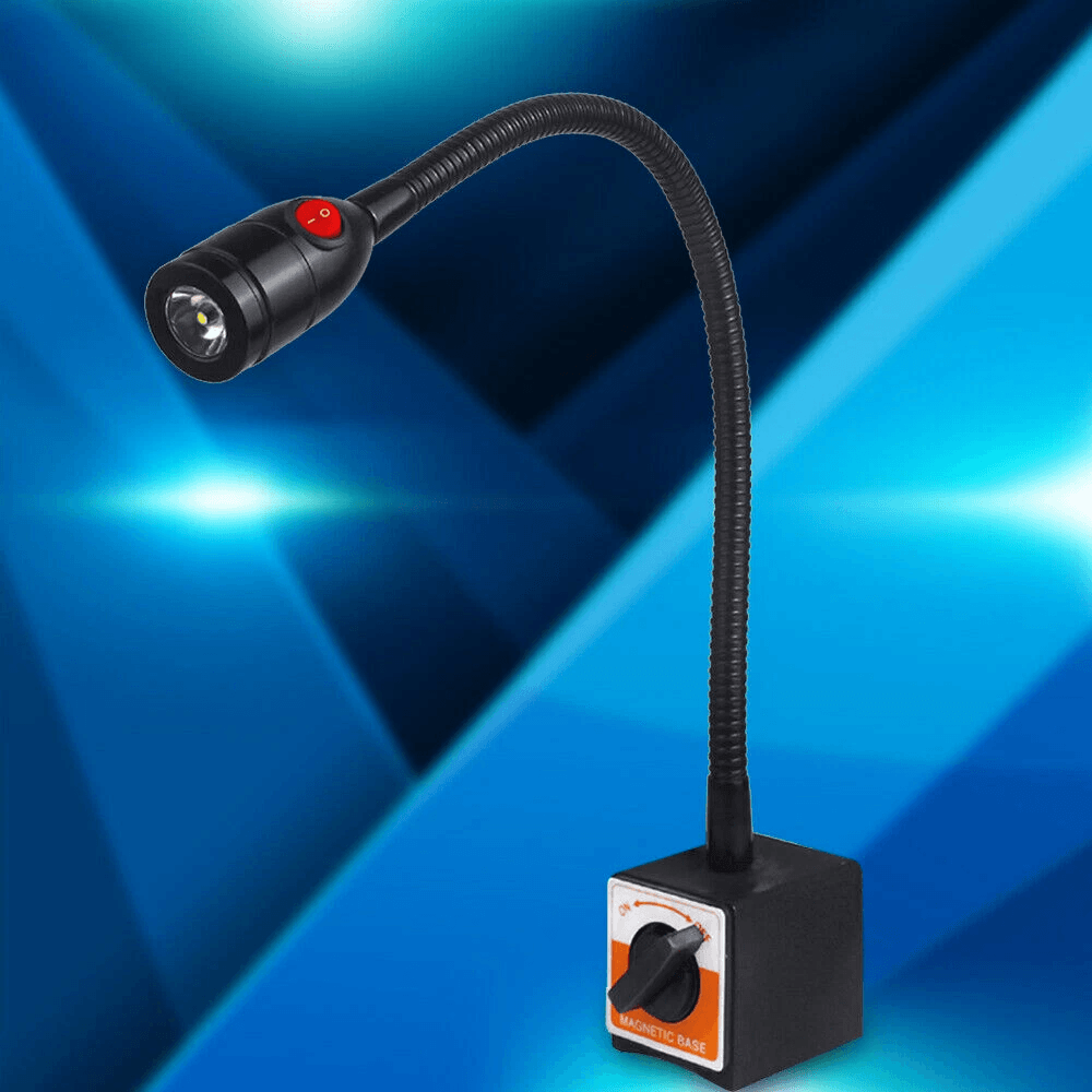 heavy duty magnetic base work light with flexible gooseneck led lamp for lathe & cnc milling machines