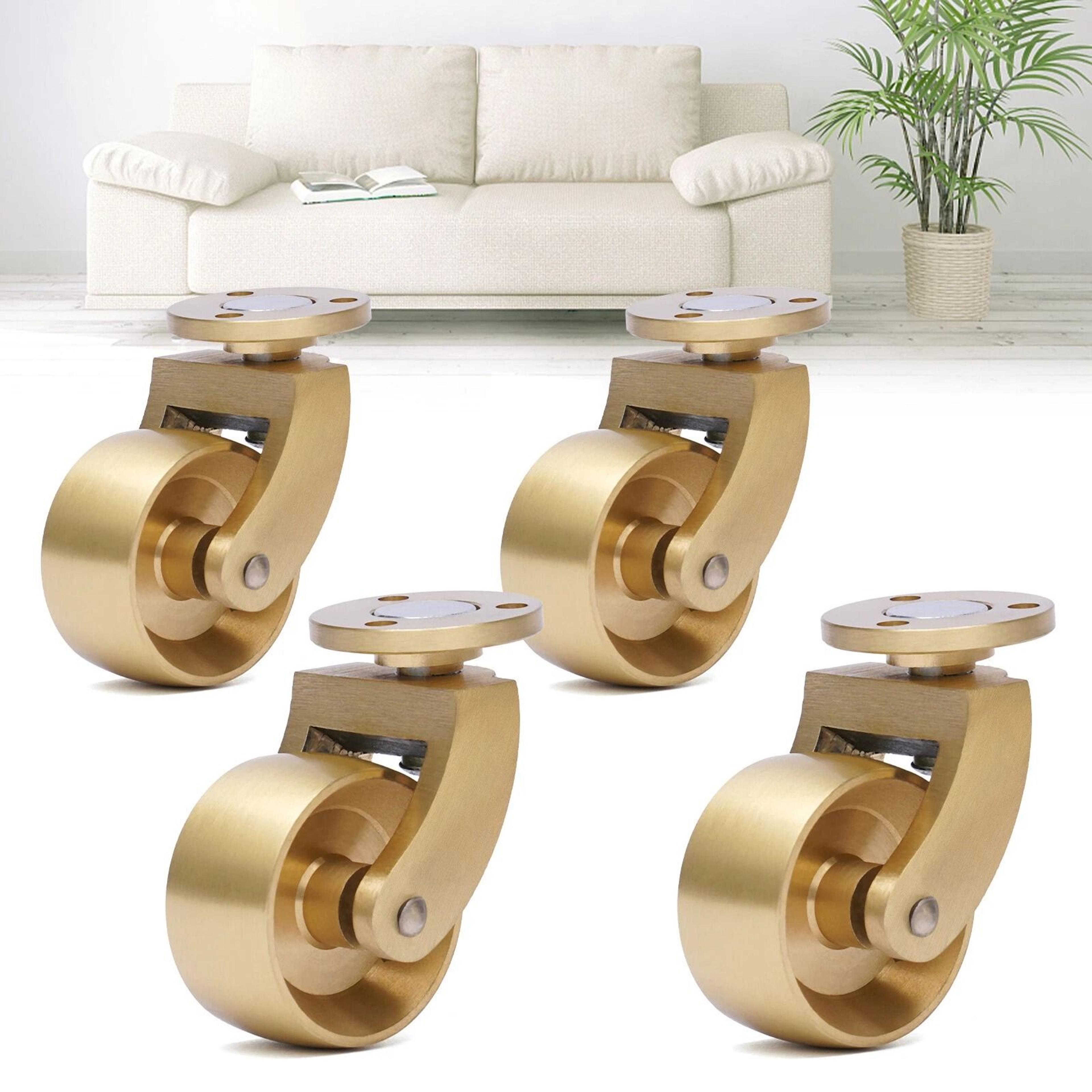 antique brass ball swivel casters set for furniture