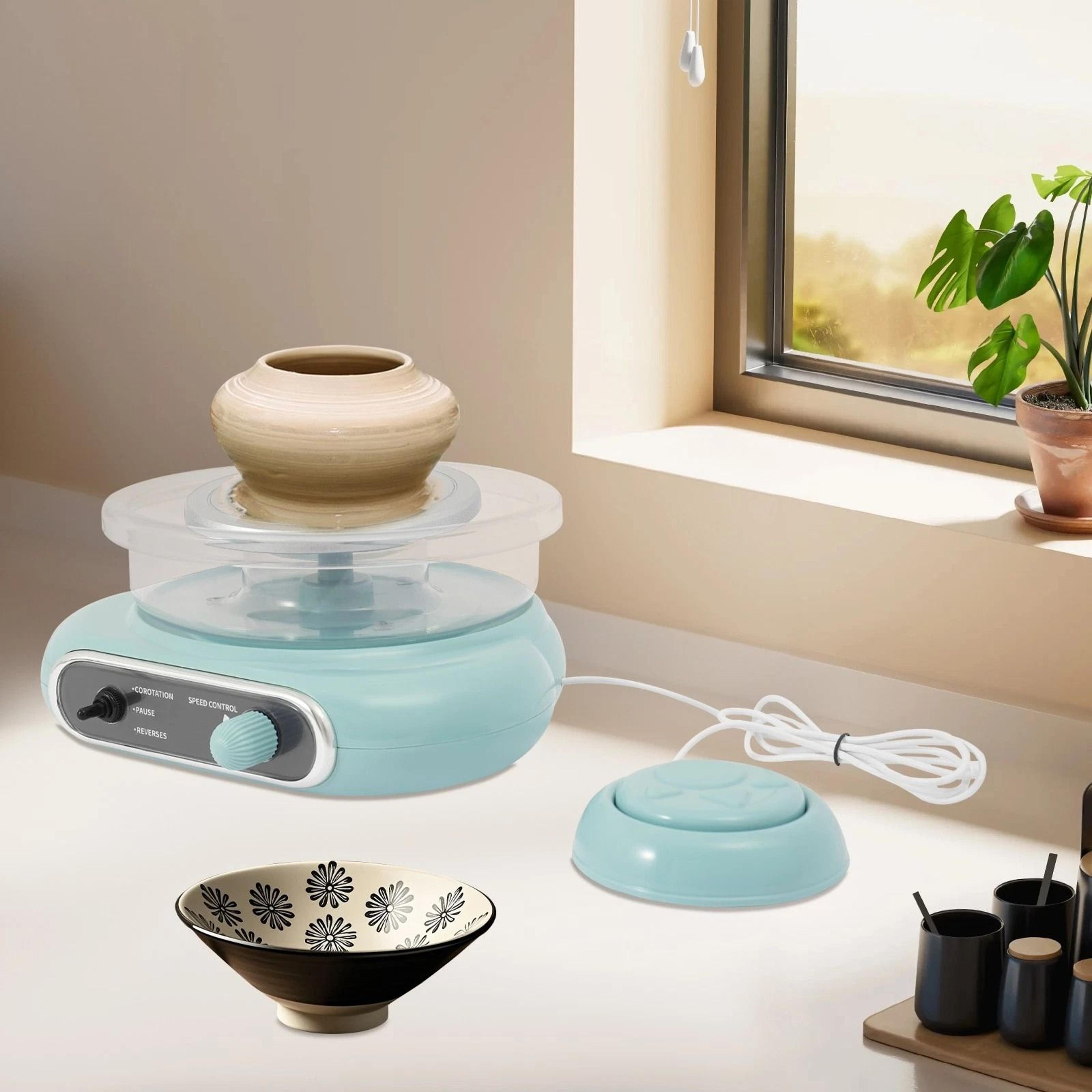 electric pottery wheel machine set mini clay making tool kit for children school