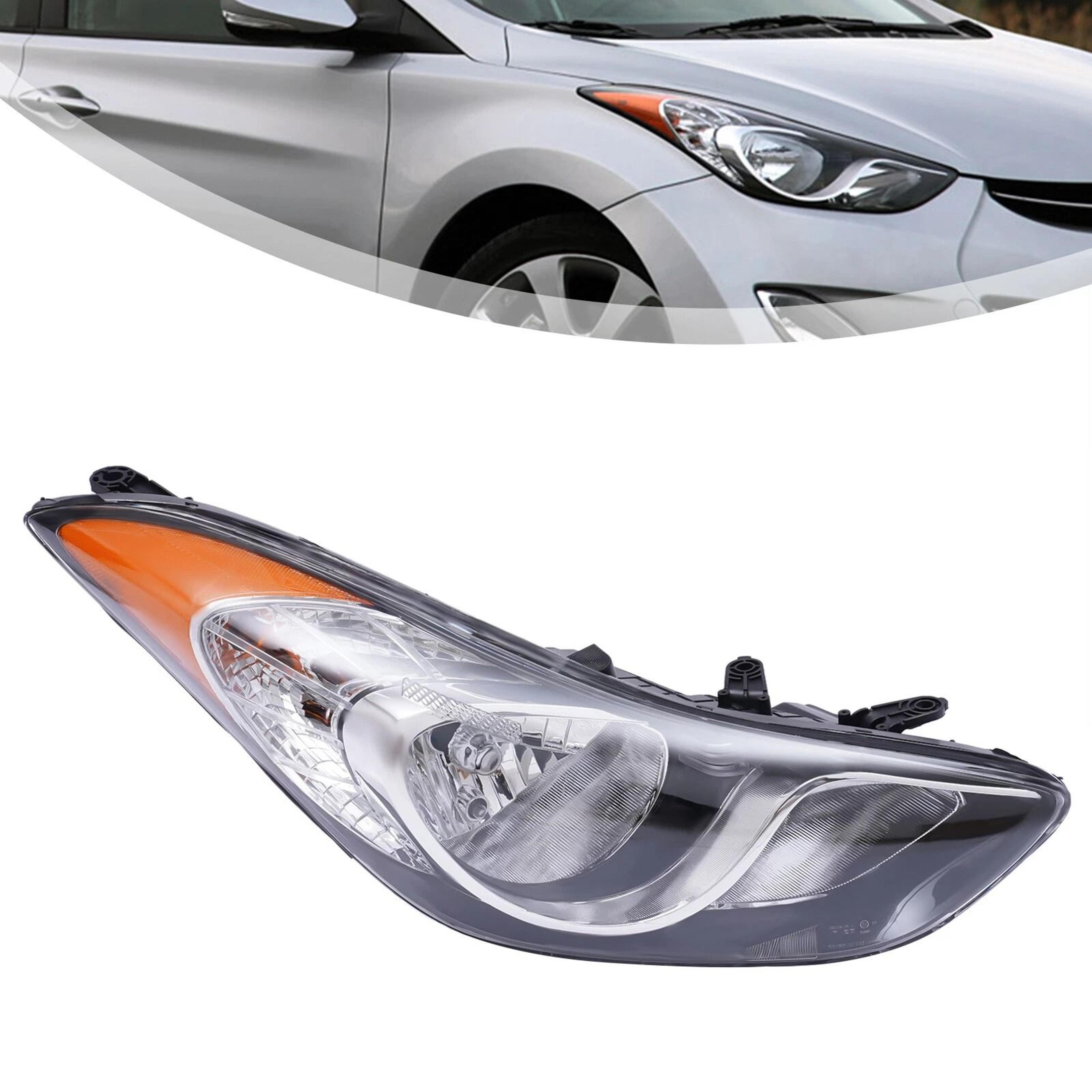 hyundai elantra passenger side headlight assembly sedan