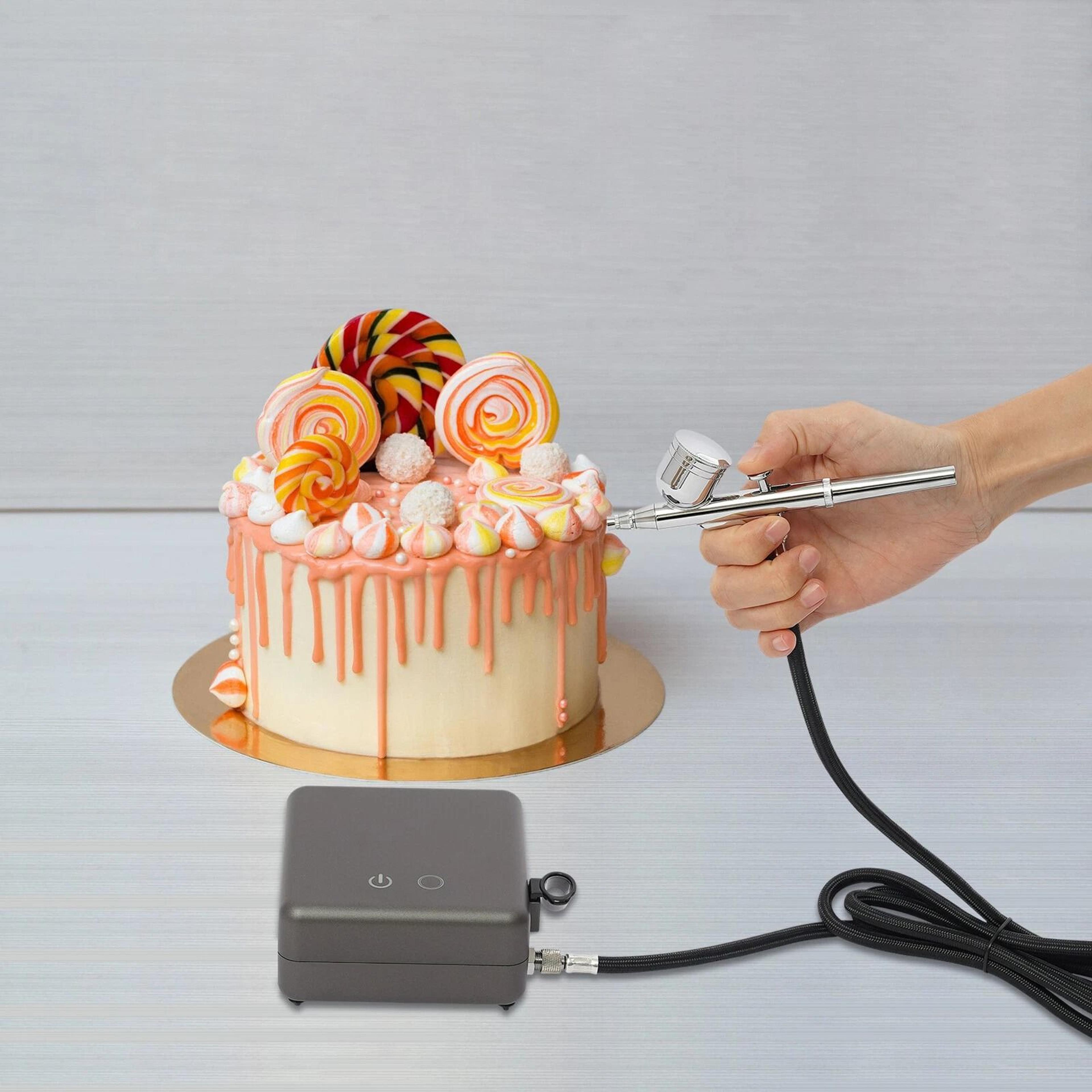 high pressure airbrush kit with compressor for art, nails, cakes and model painting