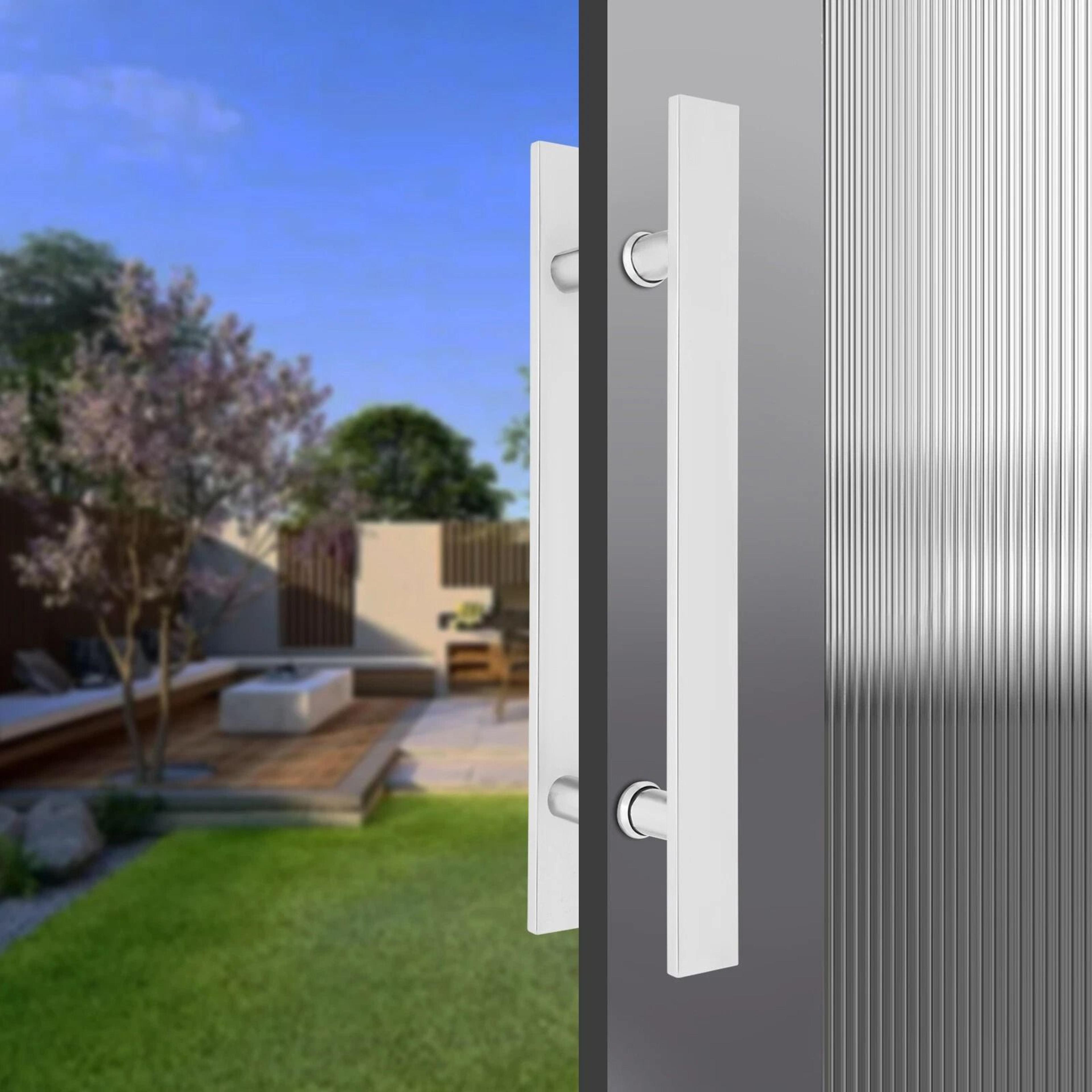 modern stainless steel sliding barn door handles pair for push pull entry doors