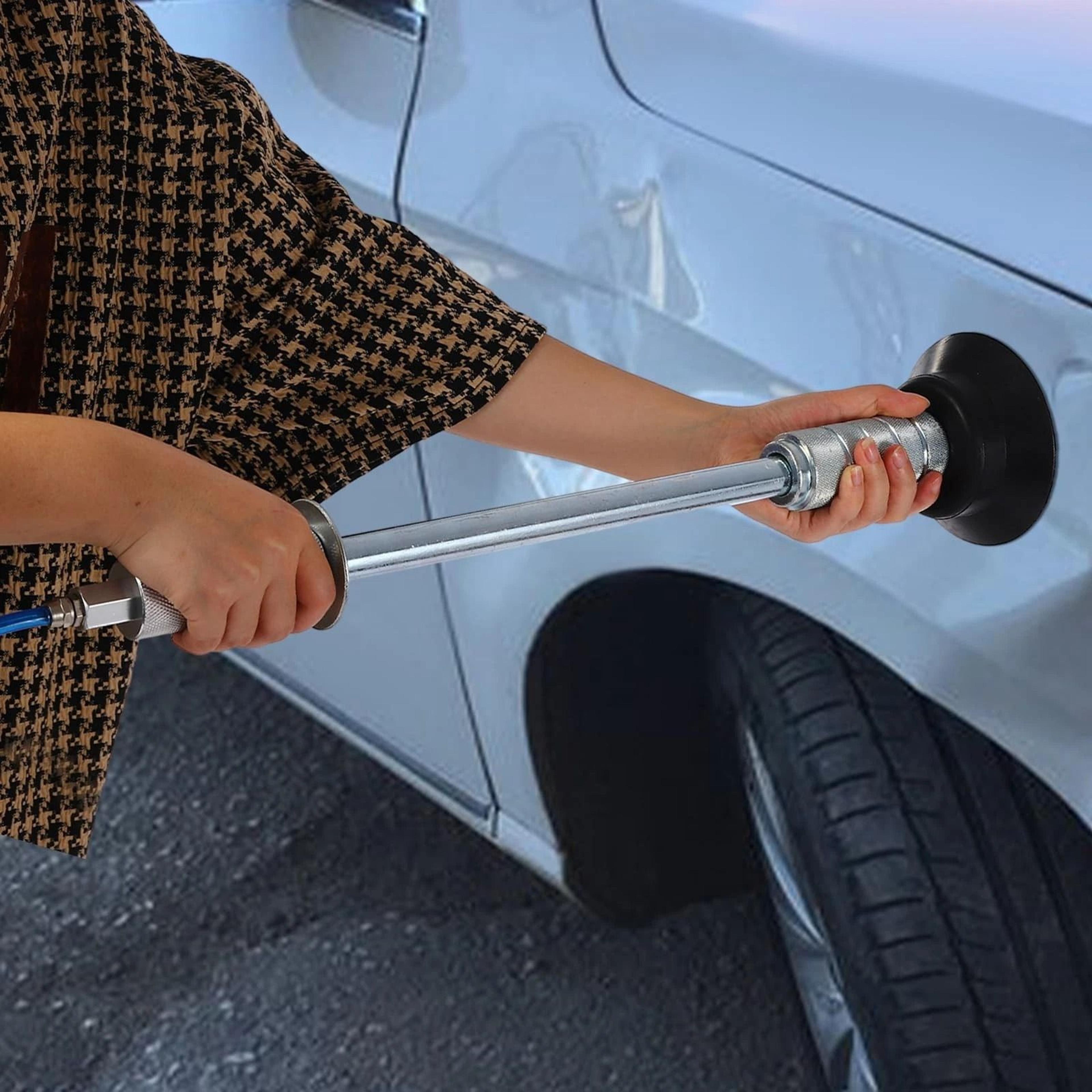pneumatic dent puller with suction cup and slide hammer for auto body repair
