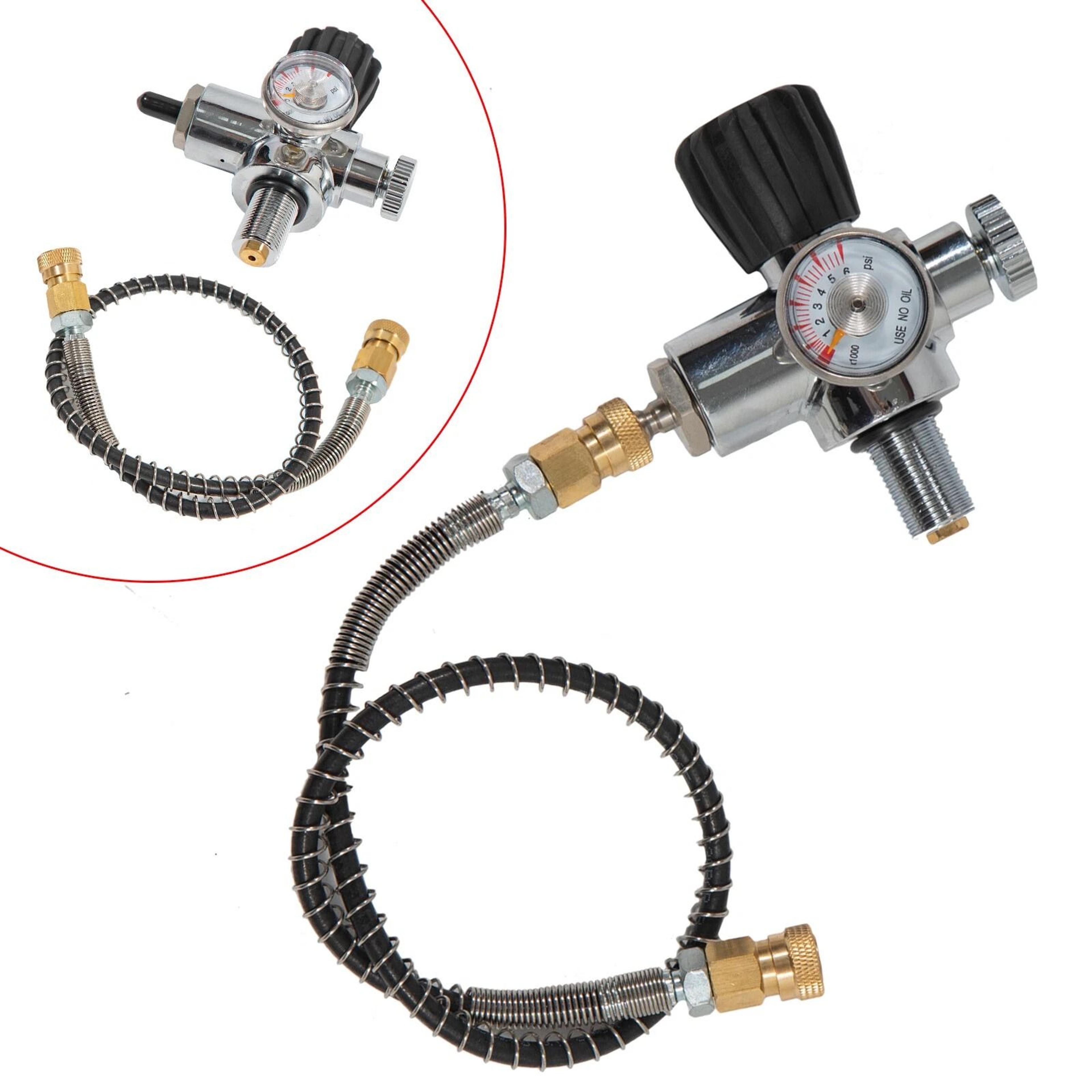 psi pcp fill station hose with valve regulator for scba and scuba air tanks