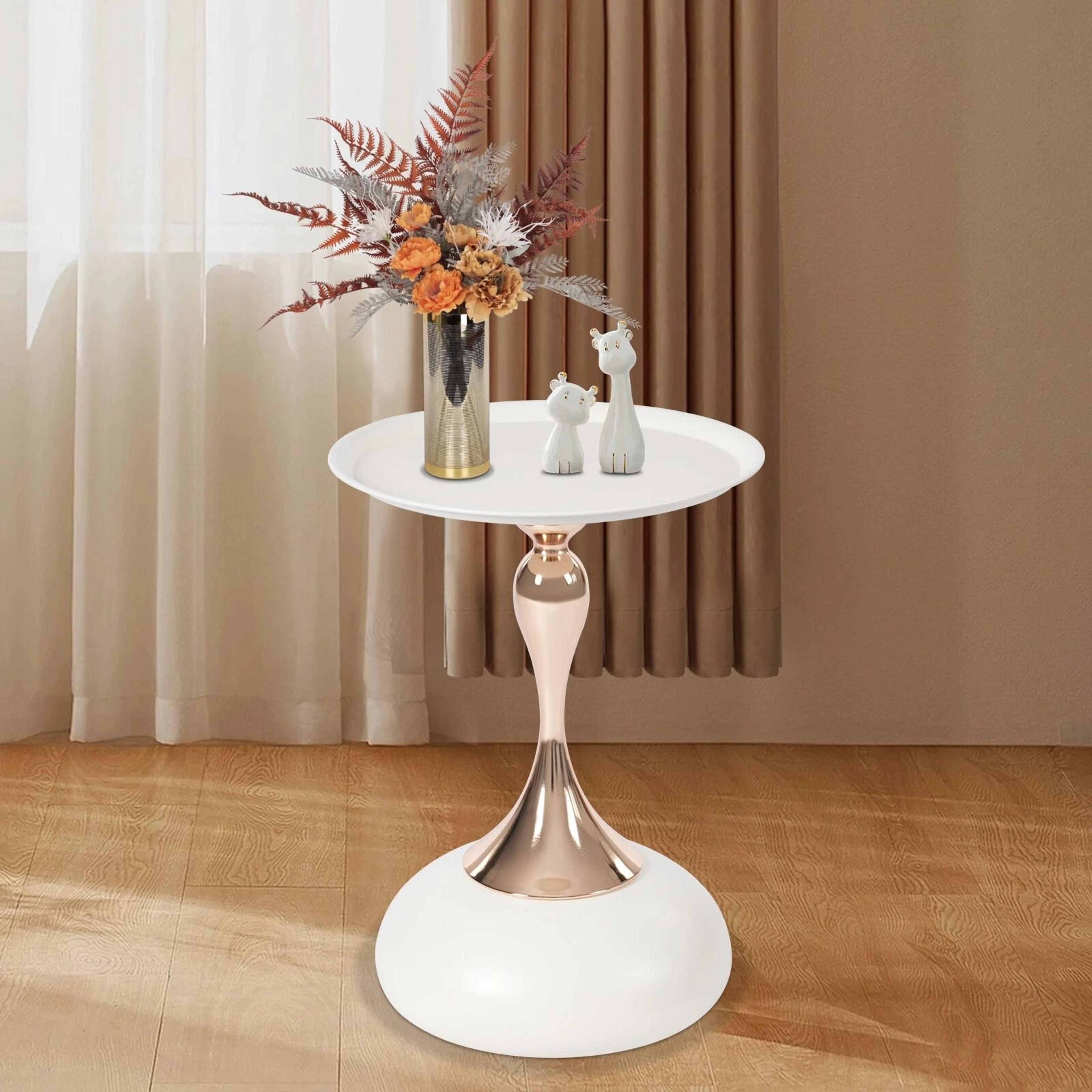 modern small round metal side table for living room bedroom