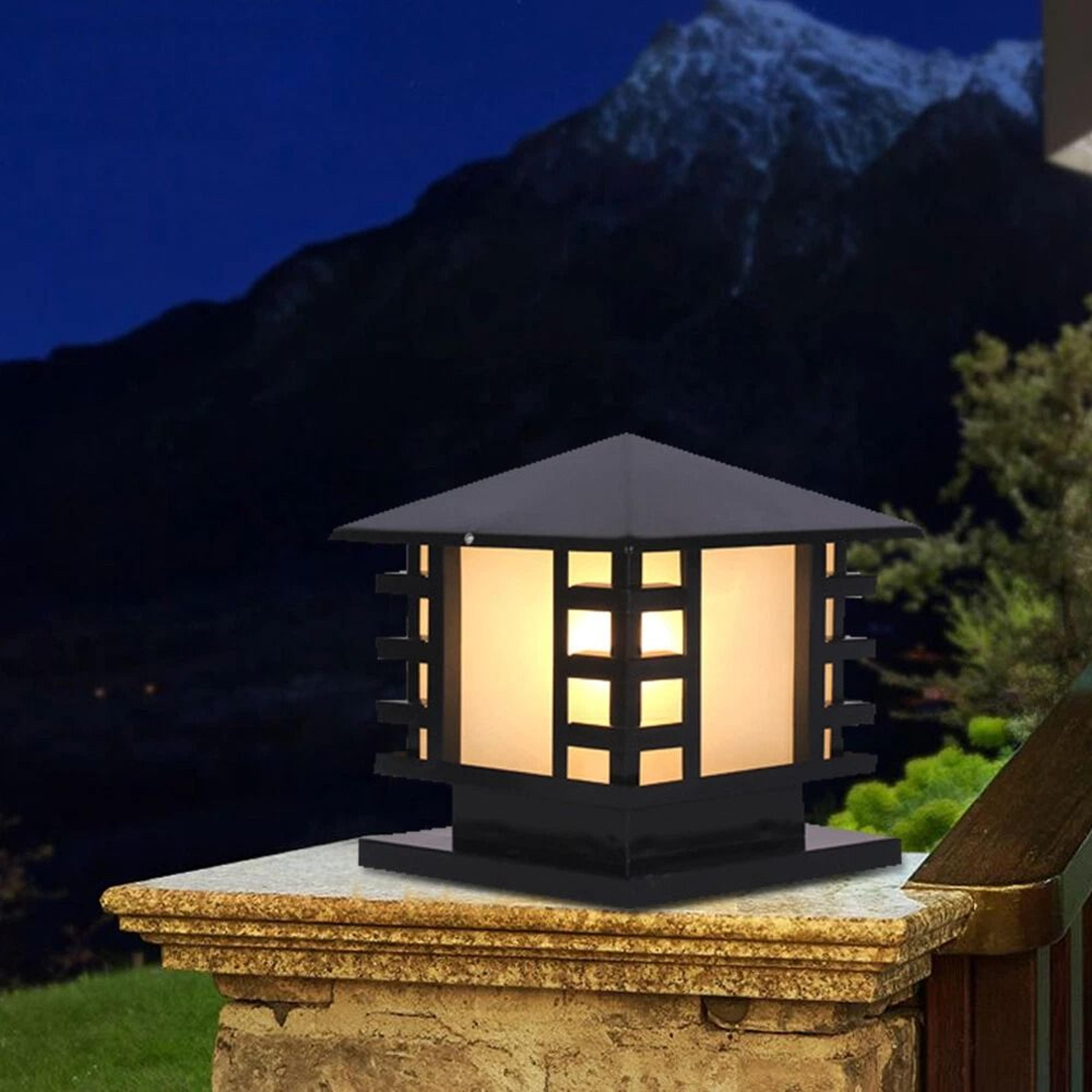 vintage style led garden post lights outdoor japanese column landscape lighting