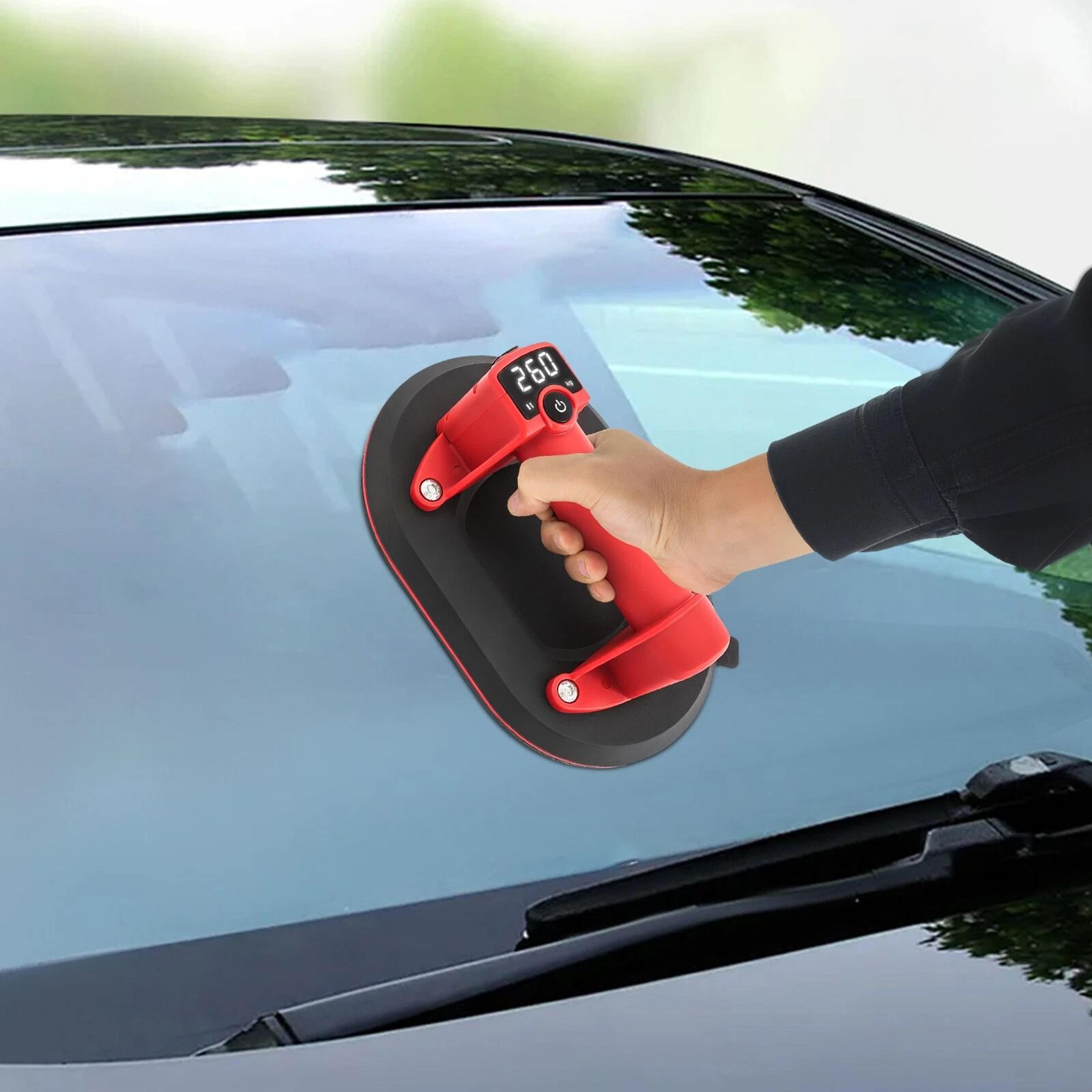 electric vacuum suction cup lifter with digital display for glass and tile