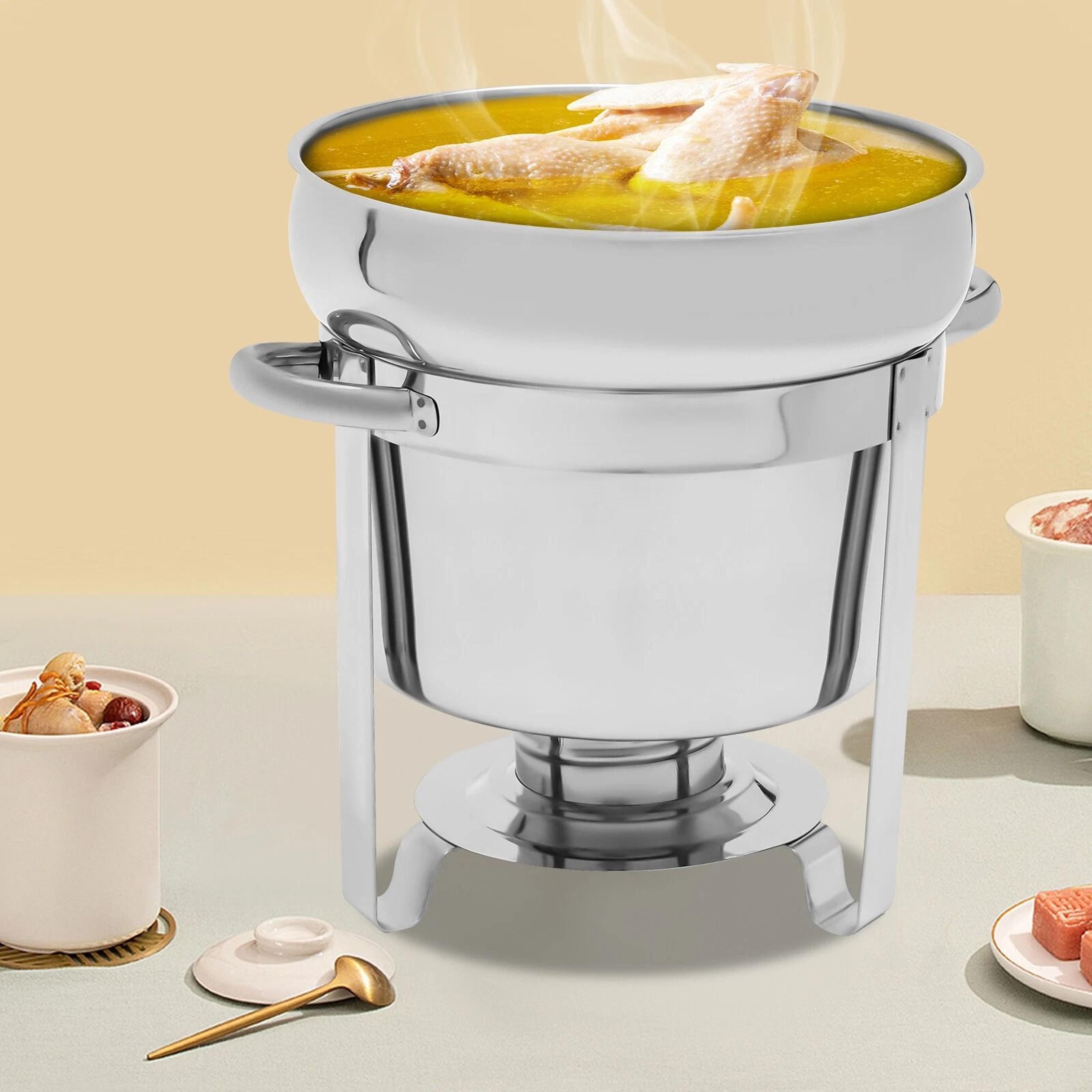 stainless steel soup chafer hot pot chafing dish set with lid