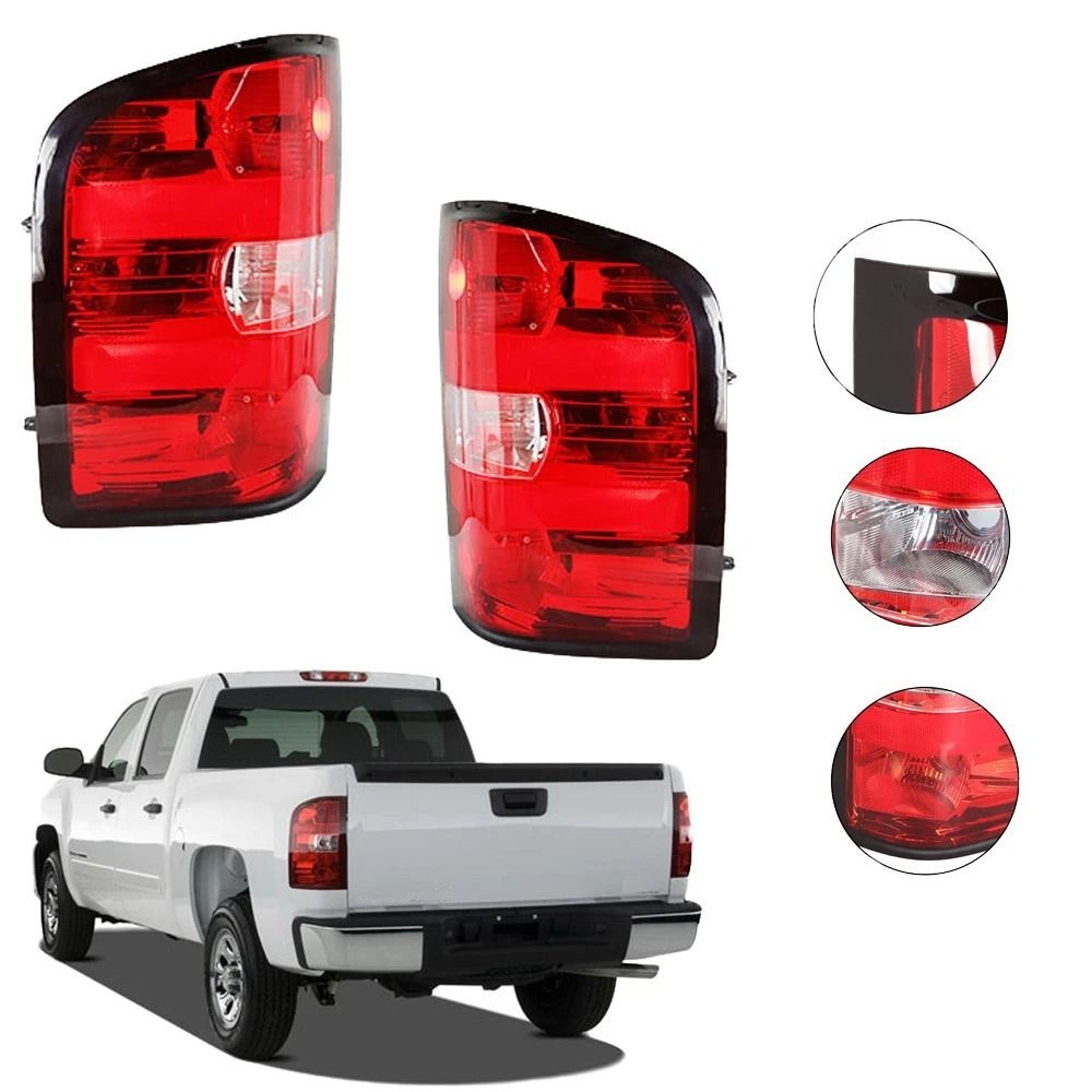 premium replacement tail light pair for chevy silverado direct fit tail lights rear brake lam