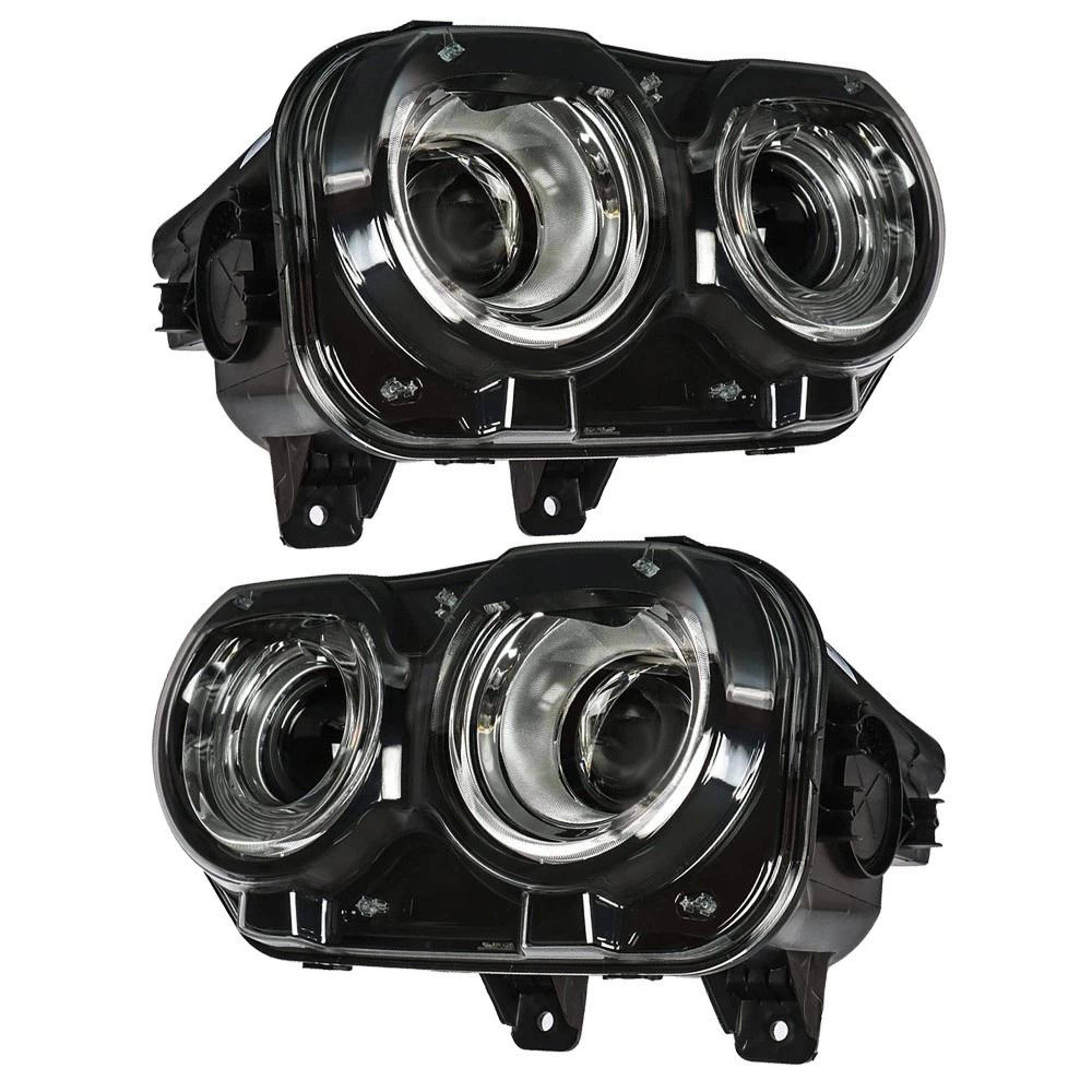 premium dodge challenger headlights led projector headlamp pair