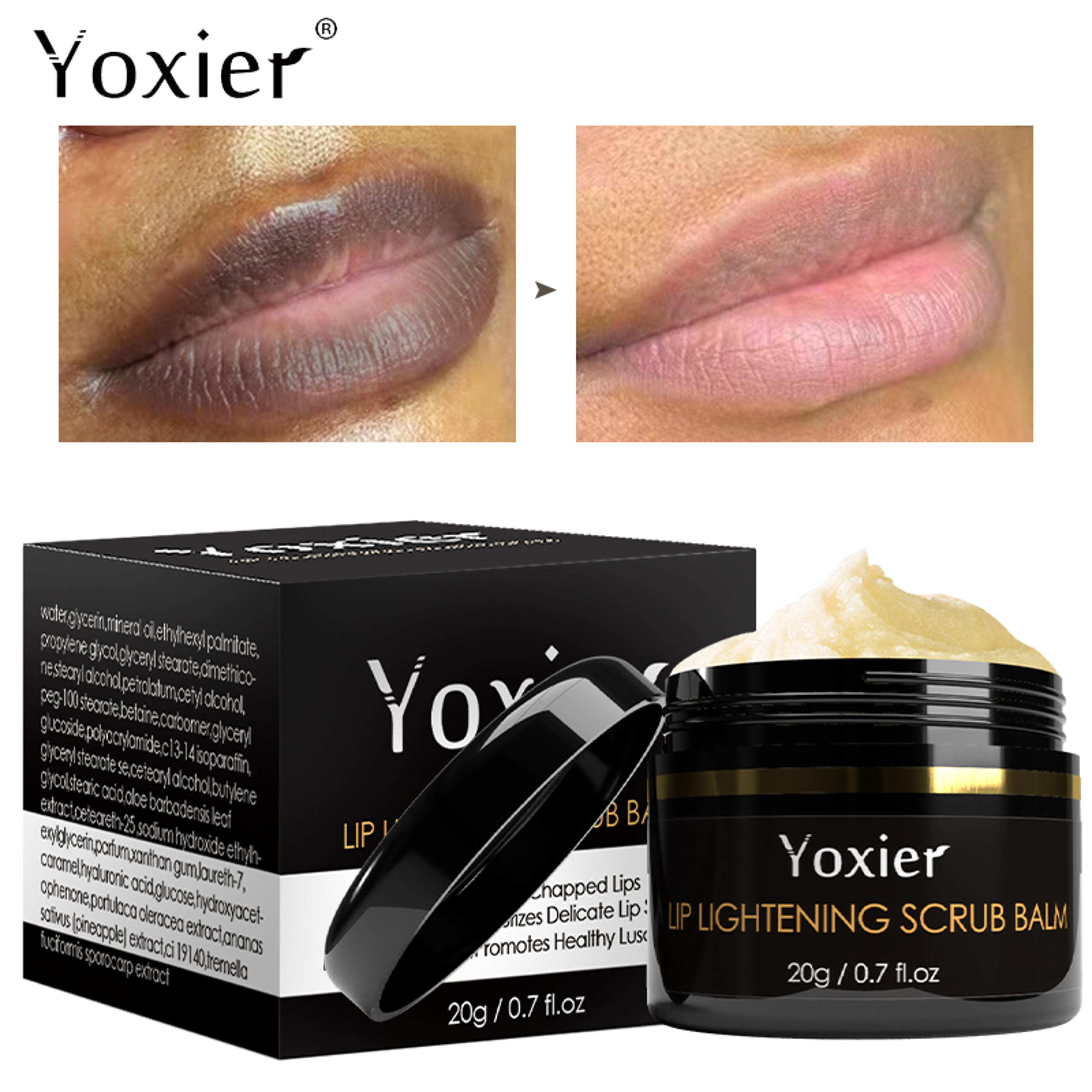lip lightening scrub balm, remove dead skin stains, lighten pigmentation, nourish moisturize brighten black lips