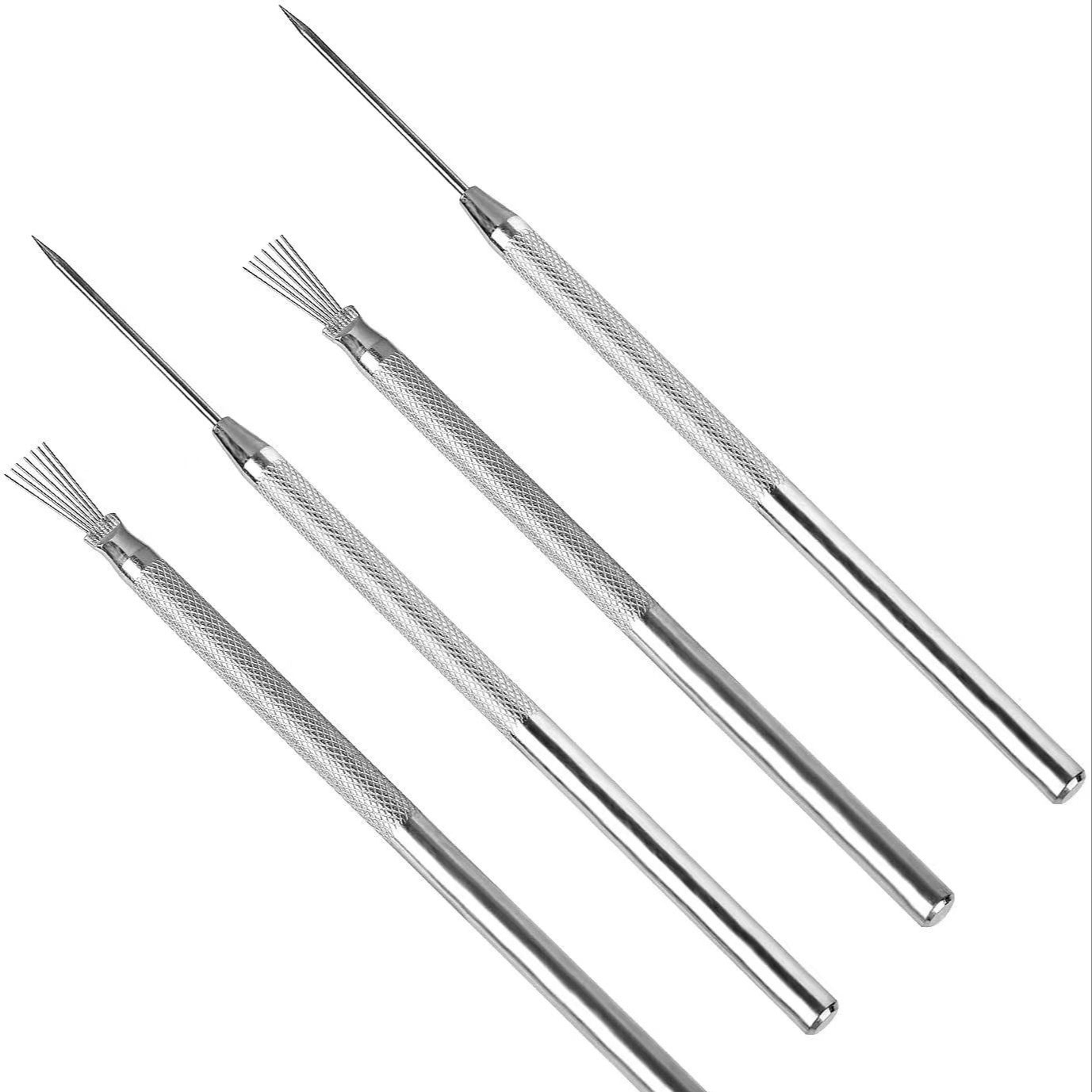 1/2/6pcs 7 pins needles texture ceramics tools set, polymer clay sculpting, diy pottery brush for detailed molding