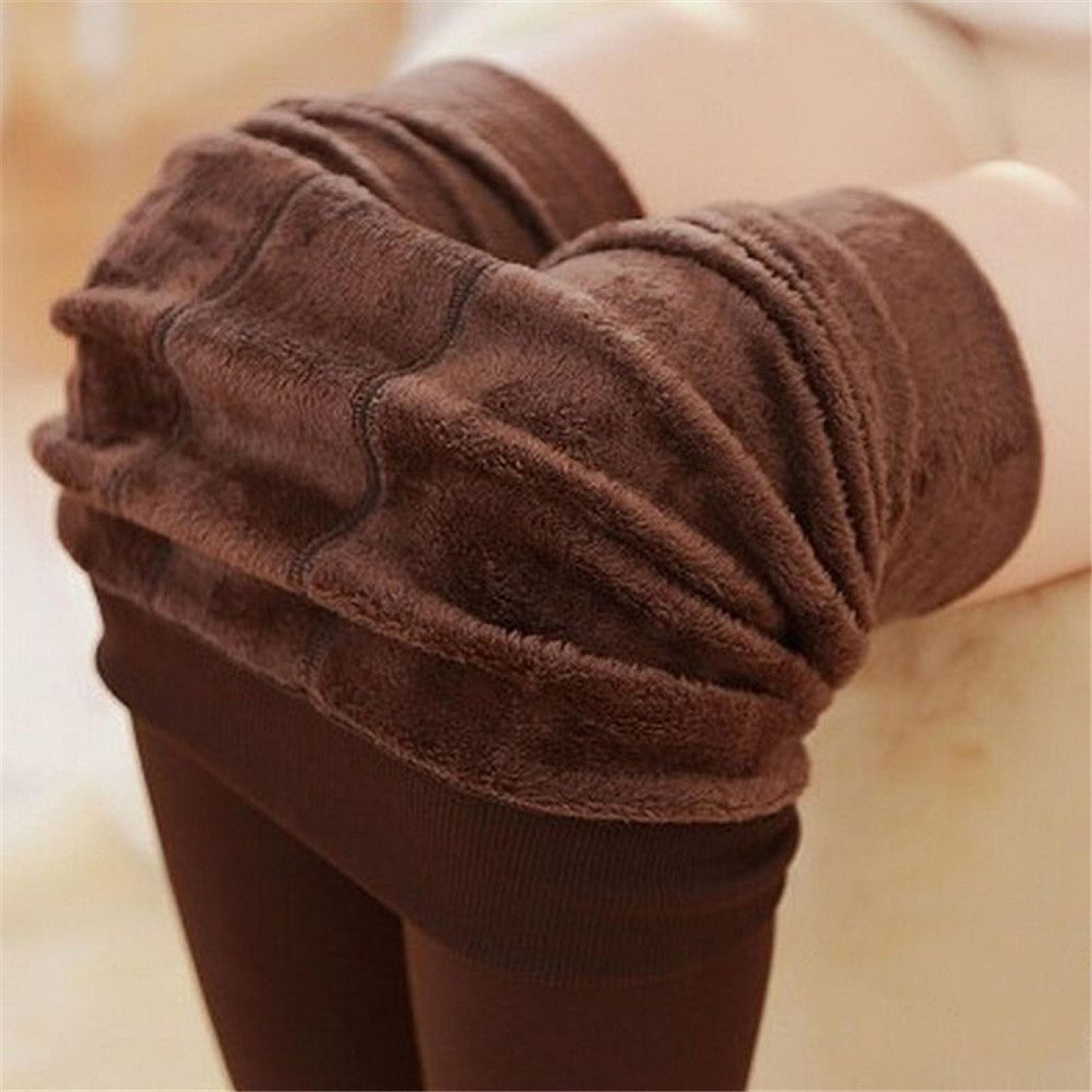 women winter thermal leggings, fleece lined tights, warm thick stretch pantyhose